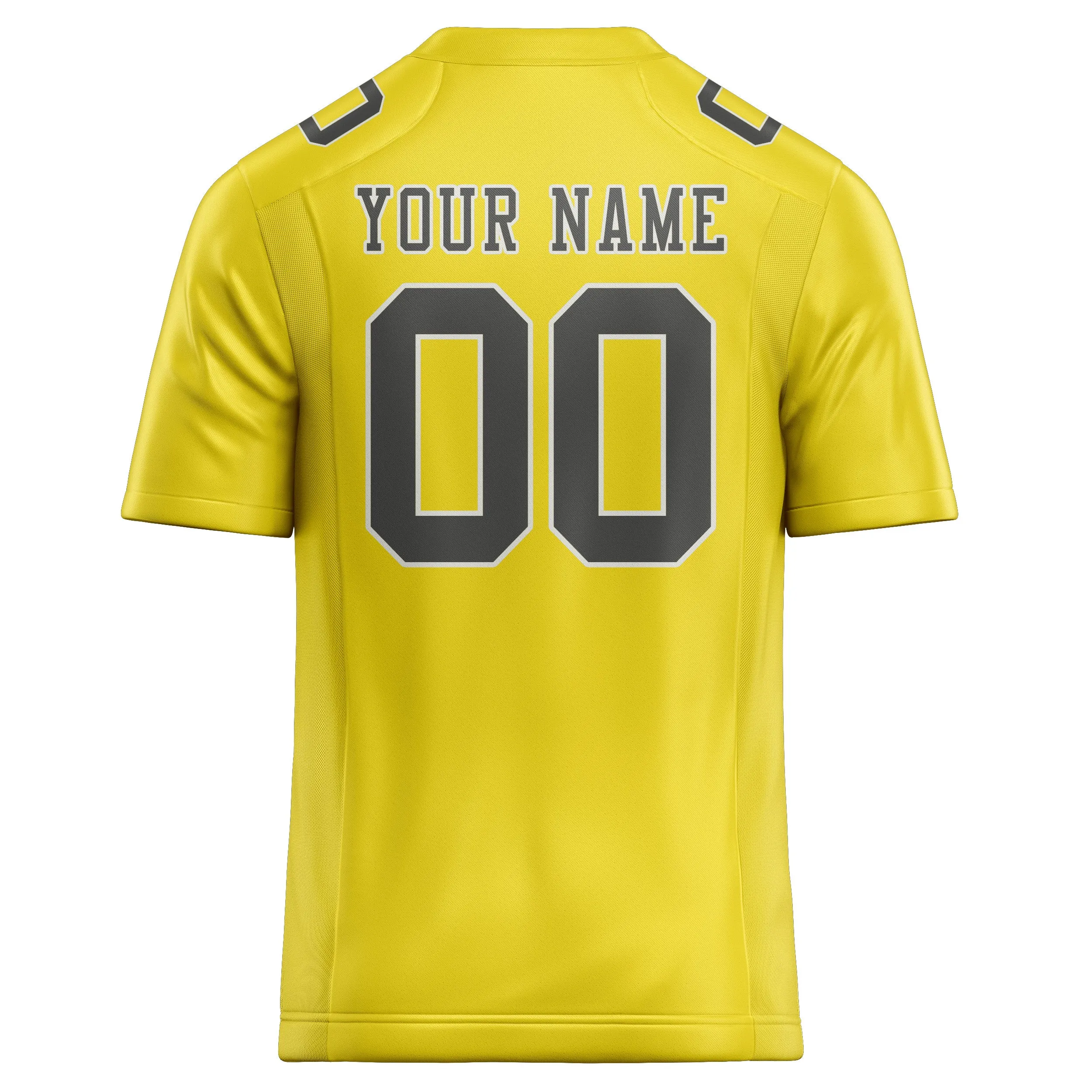 Custom Light Yellow Dark Grey Football Jersey sold by Tailorly product image thumbnail 3