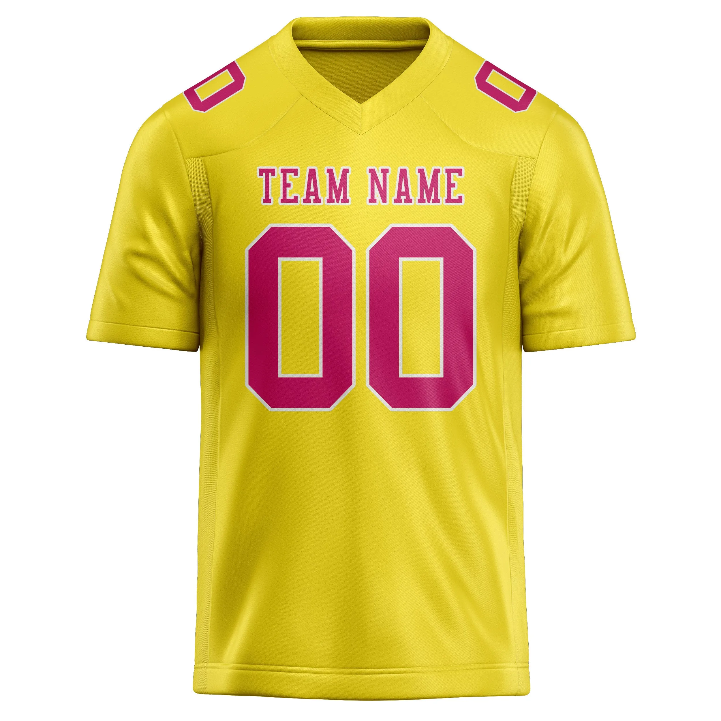 Custom Light Yellow Pink Football Jersey sold by Tailorly product image thumbnail 2