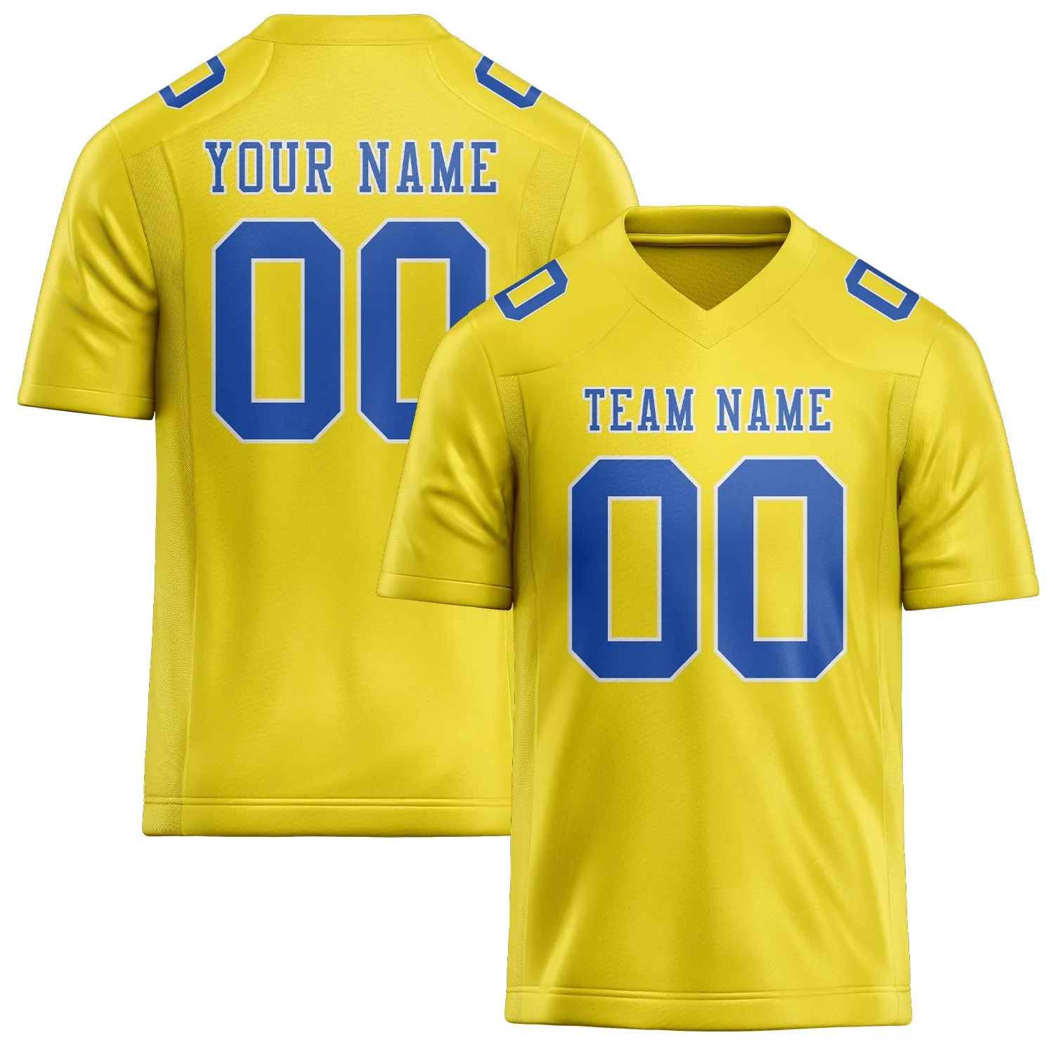 Custom Light Yellow Sky Blue Football Jersey sold by Tailorly