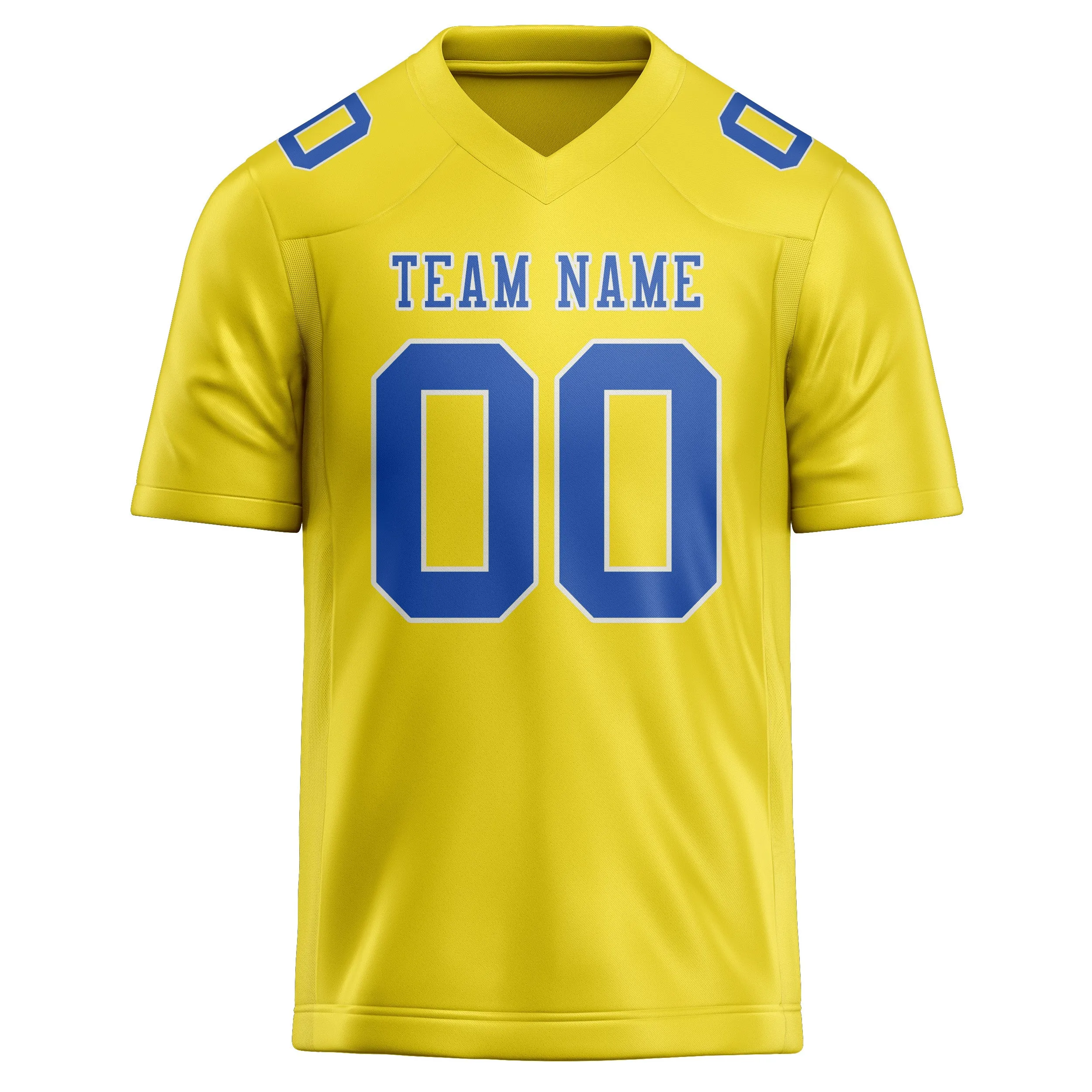 Custom Light Yellow Sky Blue Football Jersey sold by Tailorly product image thumbnail 2