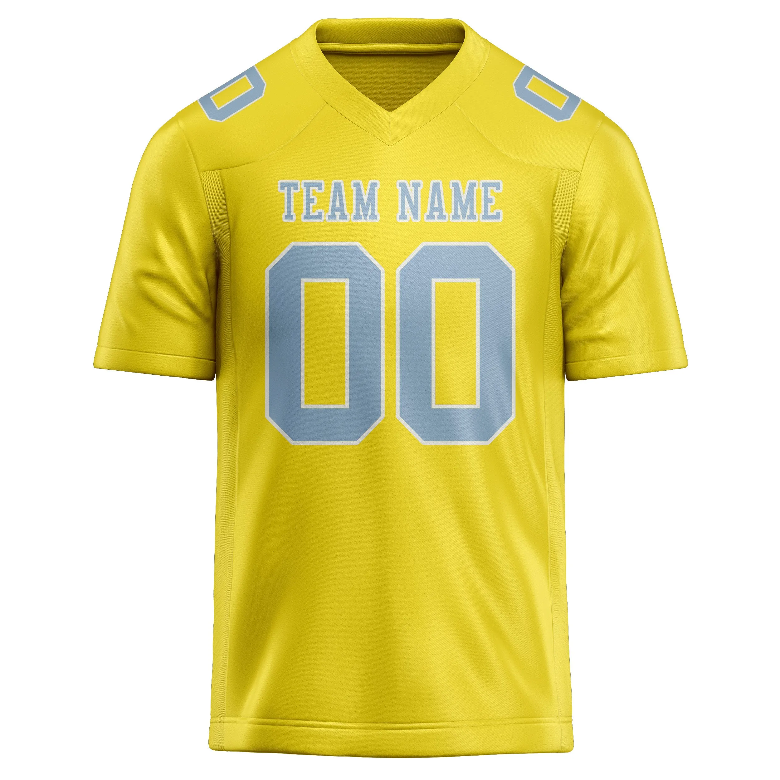 Custom Light Yellow Light Blue Football Jersey sold by Tailorly product image thumbnail 2