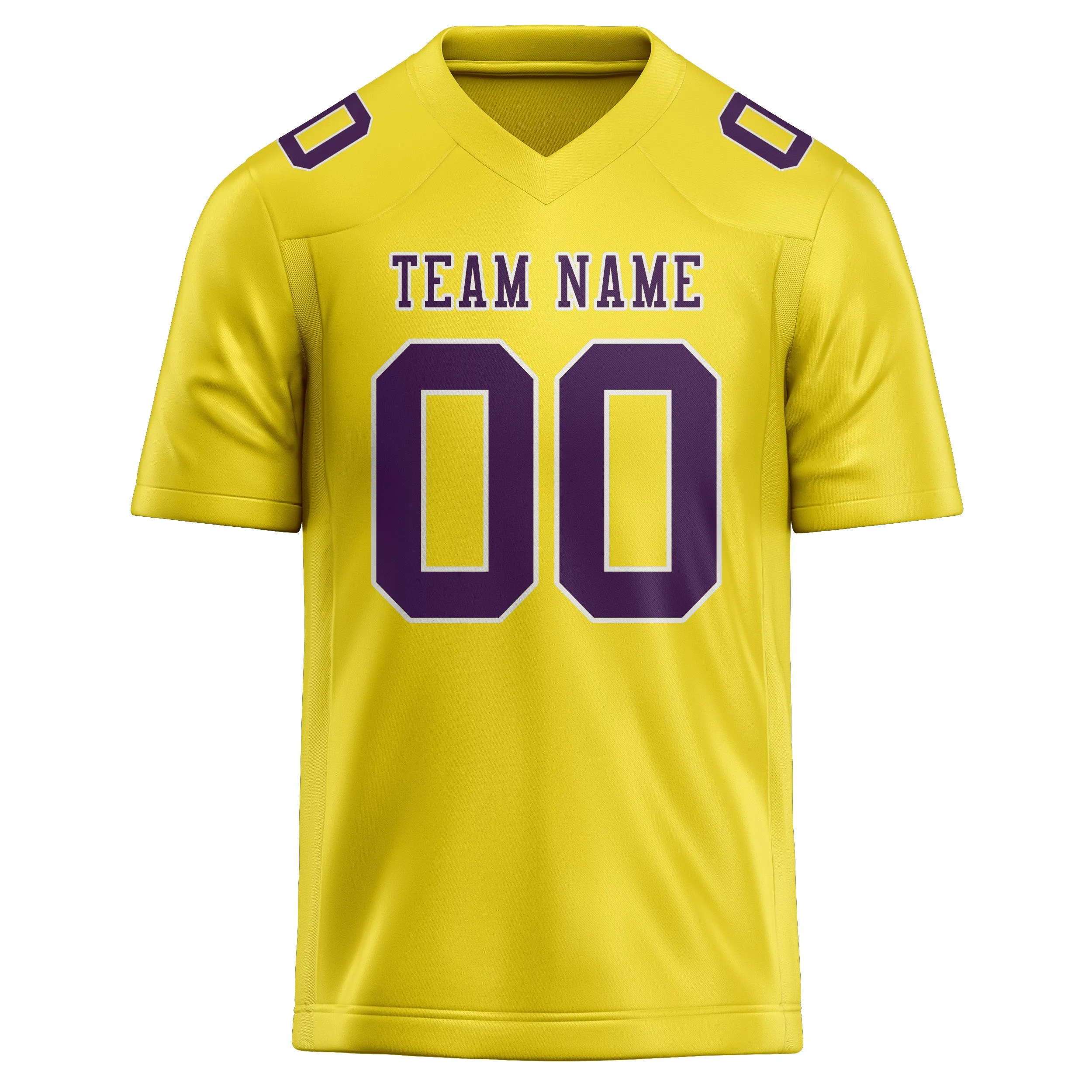 Custom Light Yellow Purple Football Jersey sold by Tailorly product image thumbnail 2