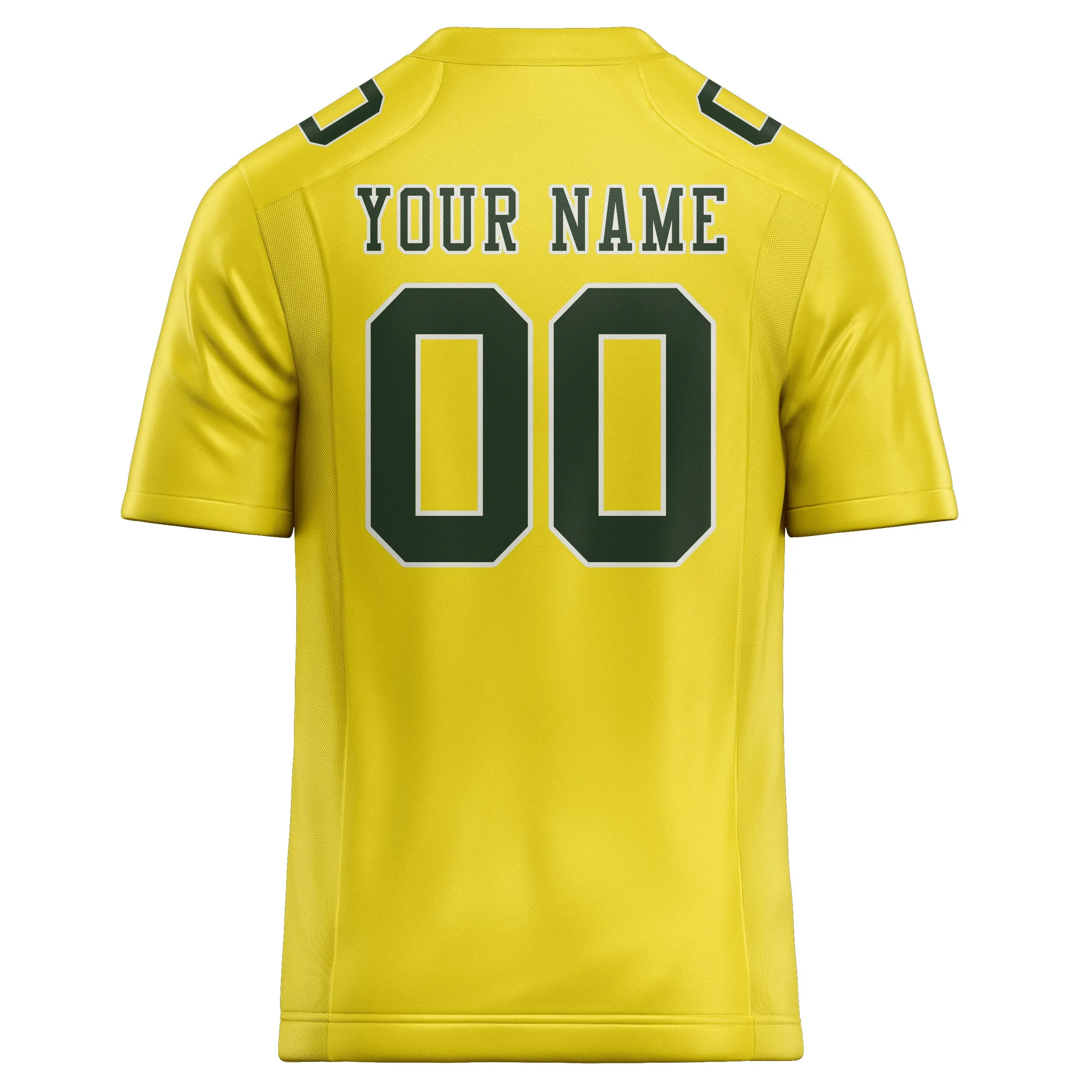 Custom Light Yellow Dark Green Football Jersey sold by Tailorly product image thumbnail 3