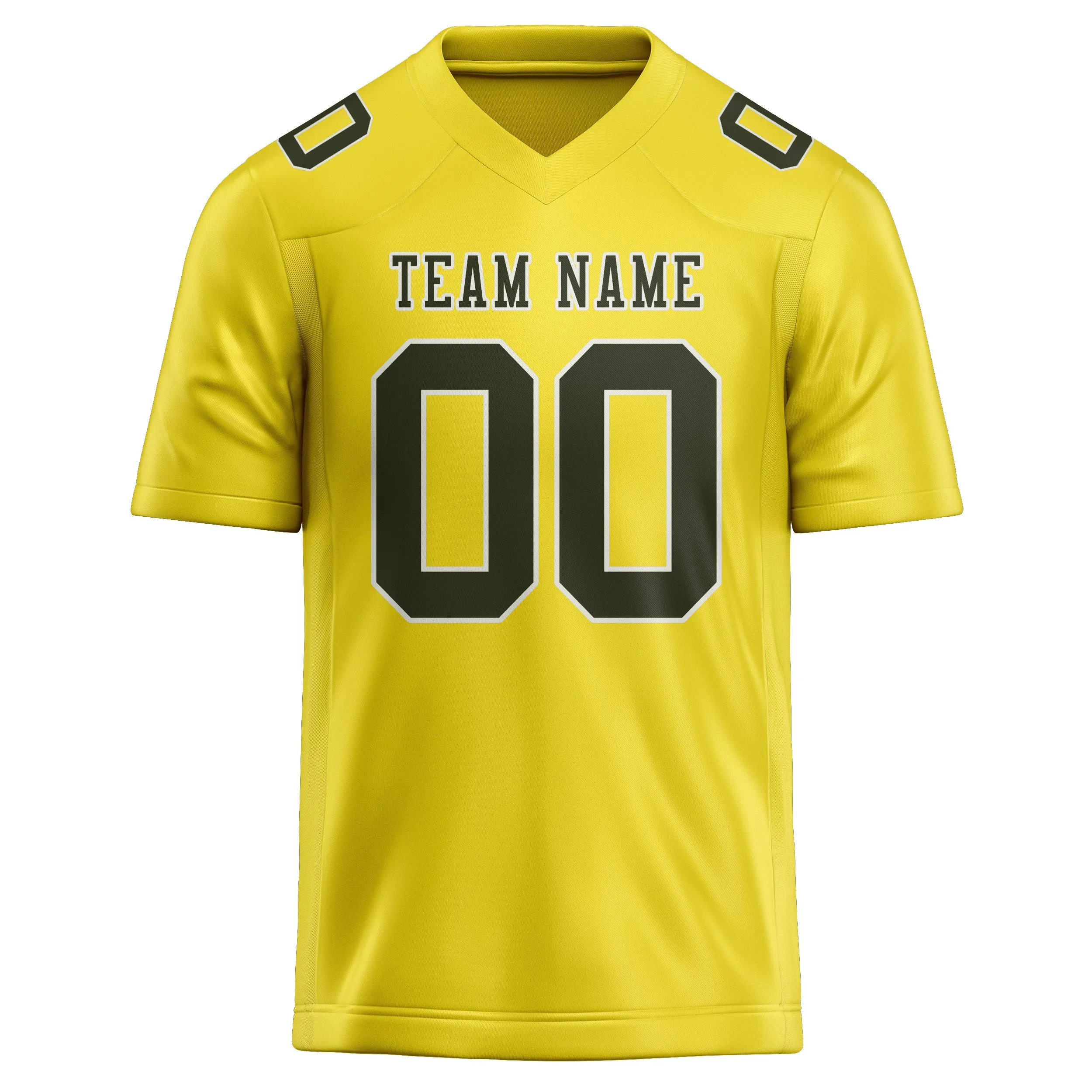 Custom Light Yellow Olive Football Jersey sold by Tailorly product image thumbnail 2