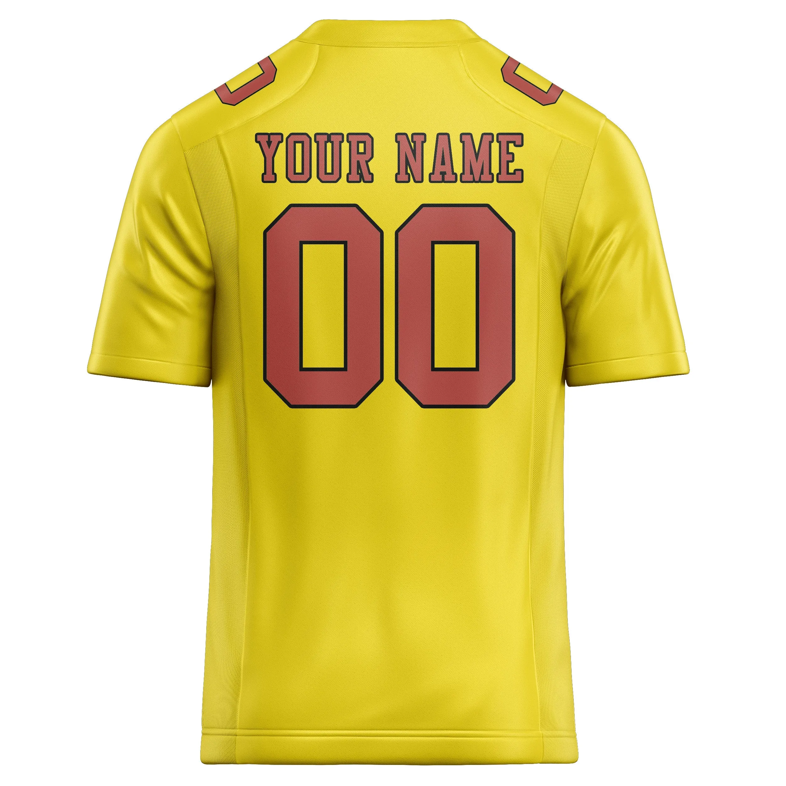 Custom Light Yellow Copper Rose Football Jersey sold by Tailorly product image thumbnail 3