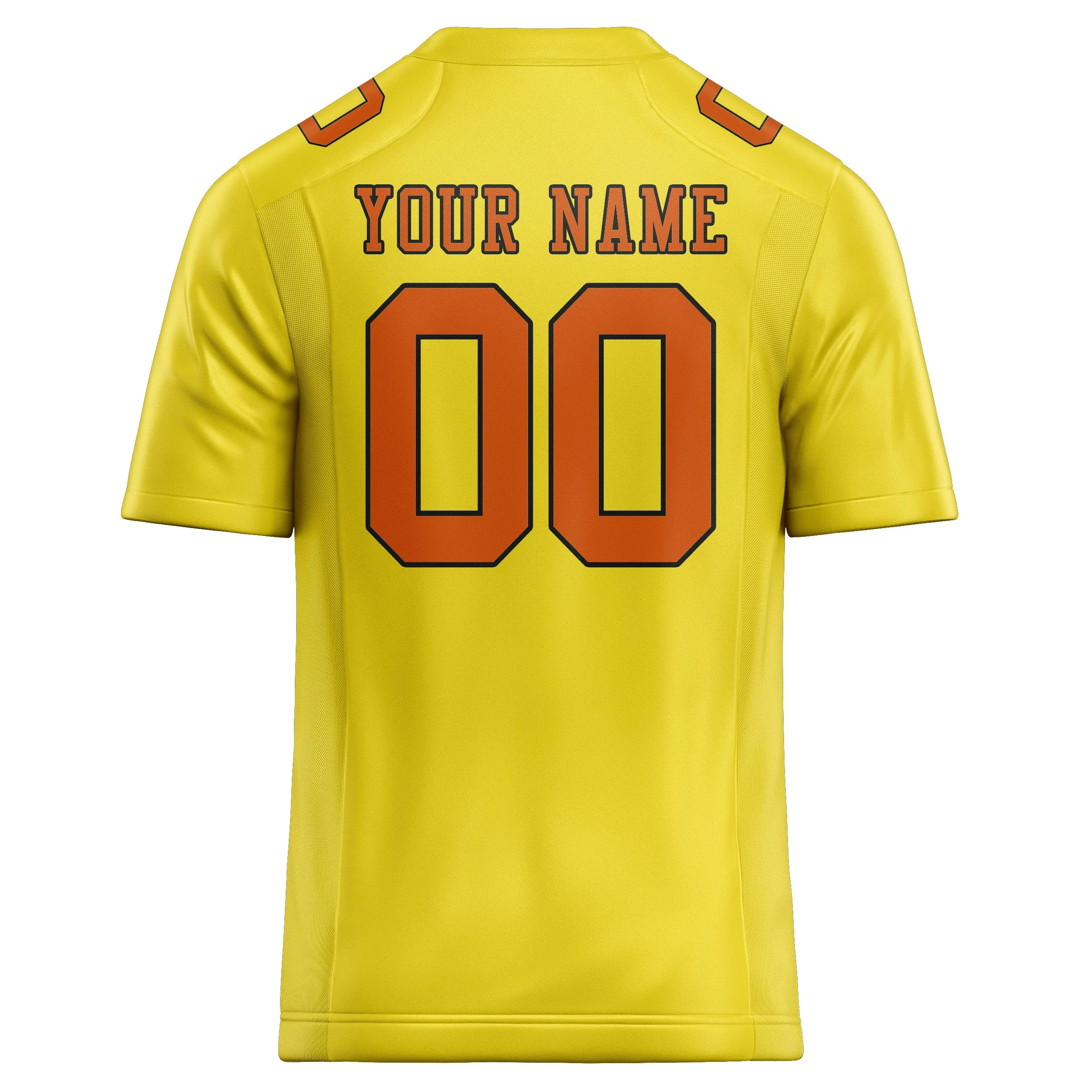 Custom Light Yellow Orange Football Jersey sold by Tailorly product image thumbnail 3