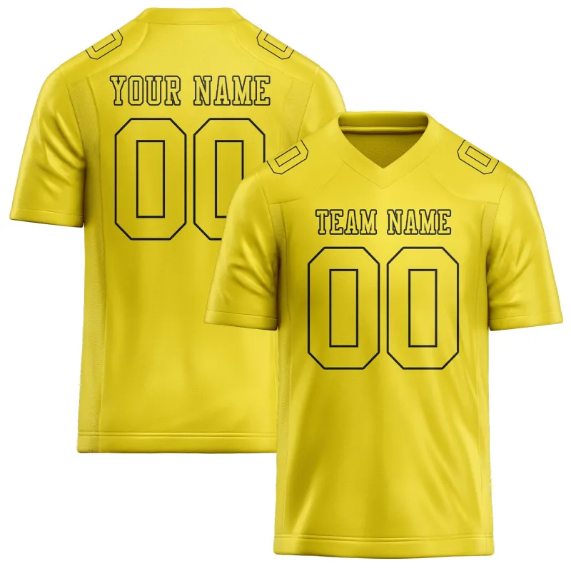 Custom Light Yellow Light Yellow Football Jersey made by Tailorly