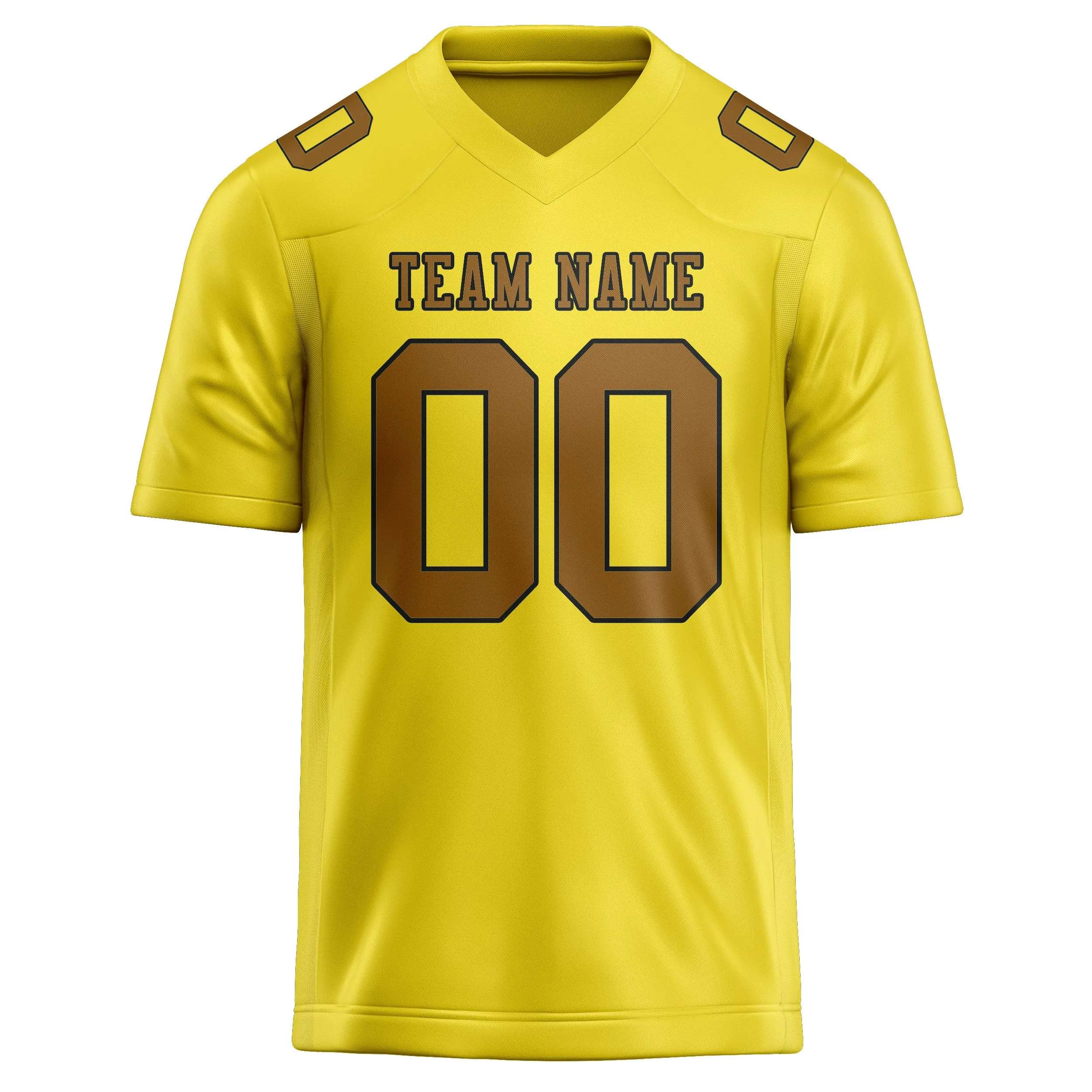 Custom Light Yellow Khaki Football Jersey sold by Tailorly product image thumbnail 2