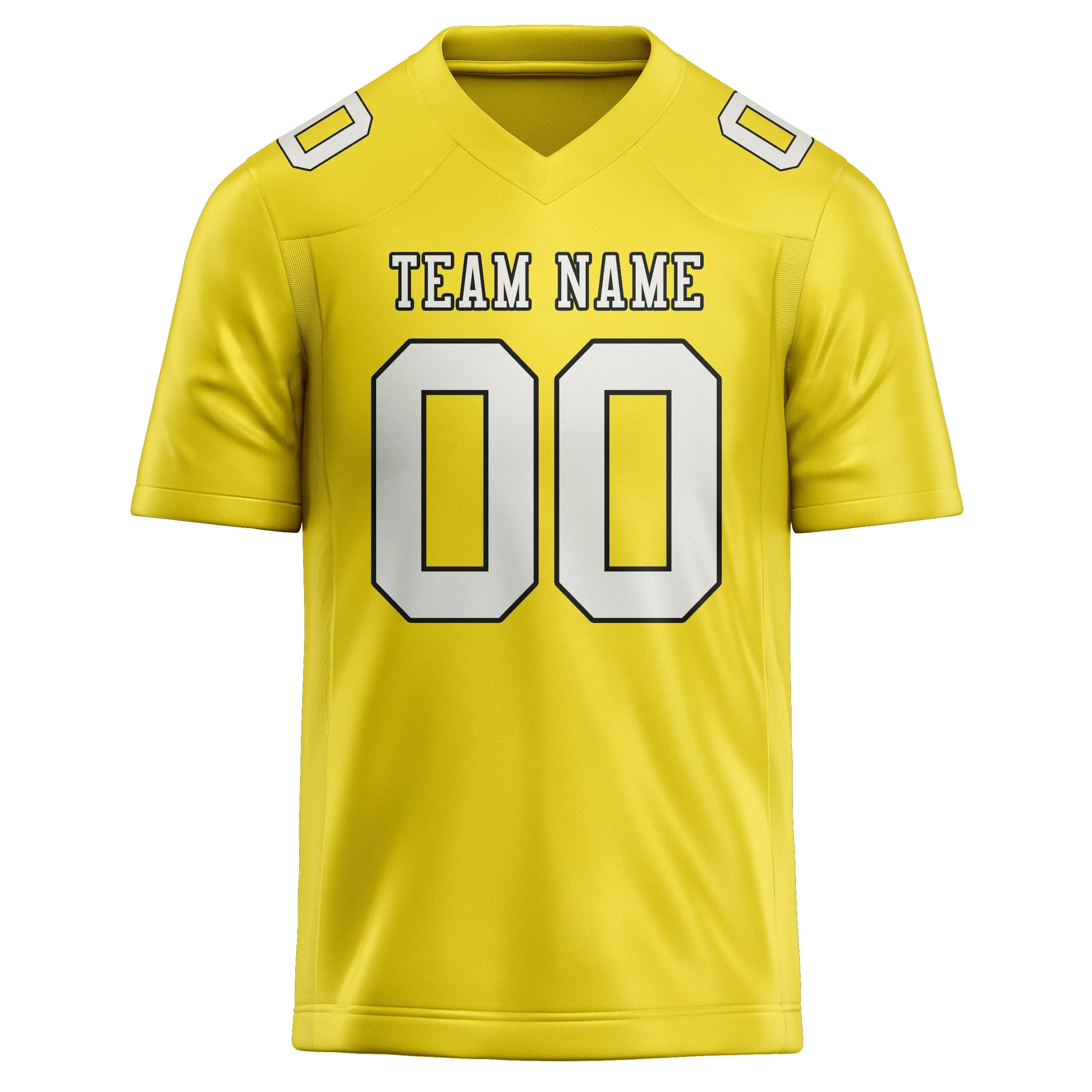 Custom Light Yellow White Football Jersey sold by Tailorly product image thumbnail 2