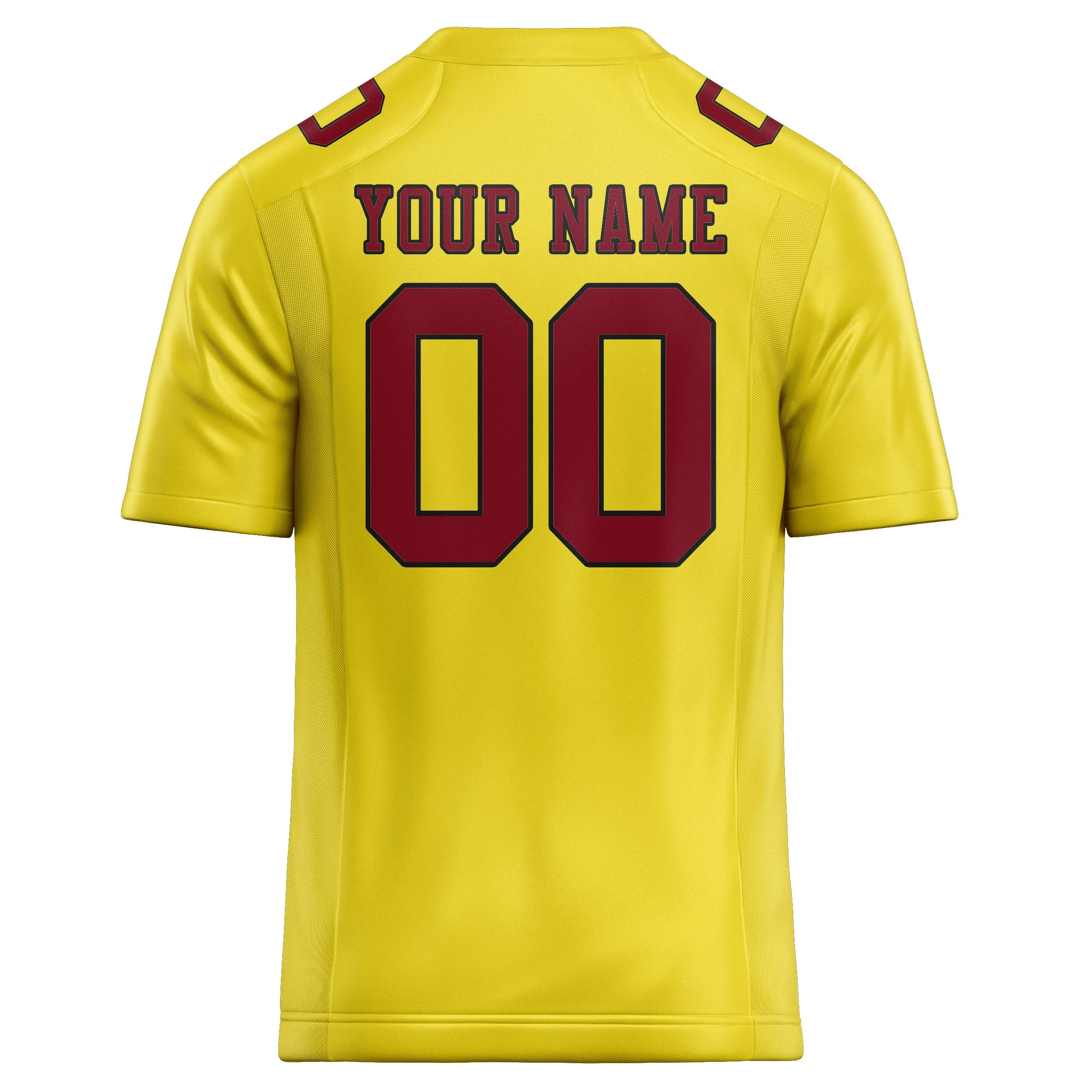 Custom Light Yellow Crimson Red Football Jersey sold by Tailorly product image thumbnail 3