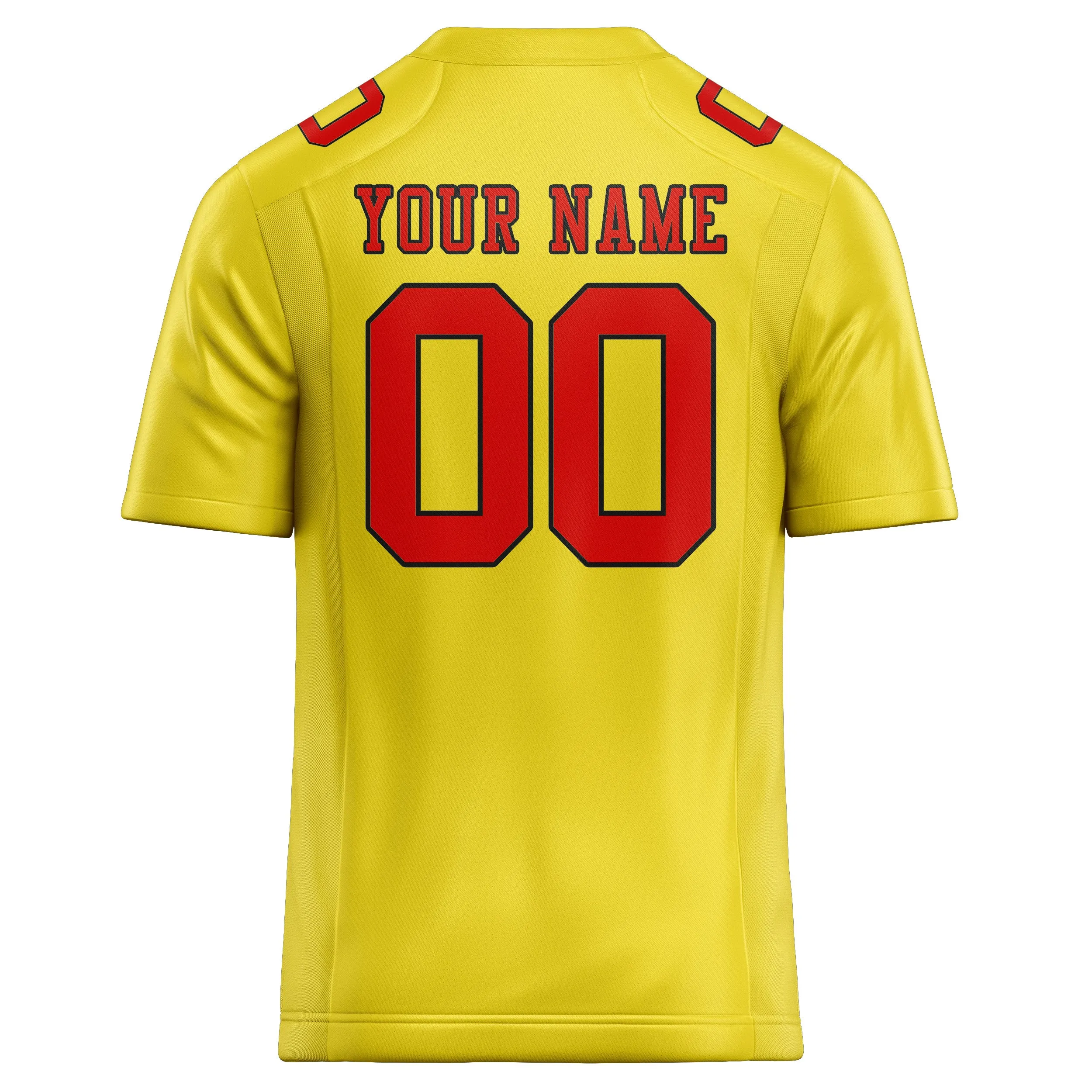 Custom Light Yellow Orange Red Football Jersey sold by Tailorly product image thumbnail 3