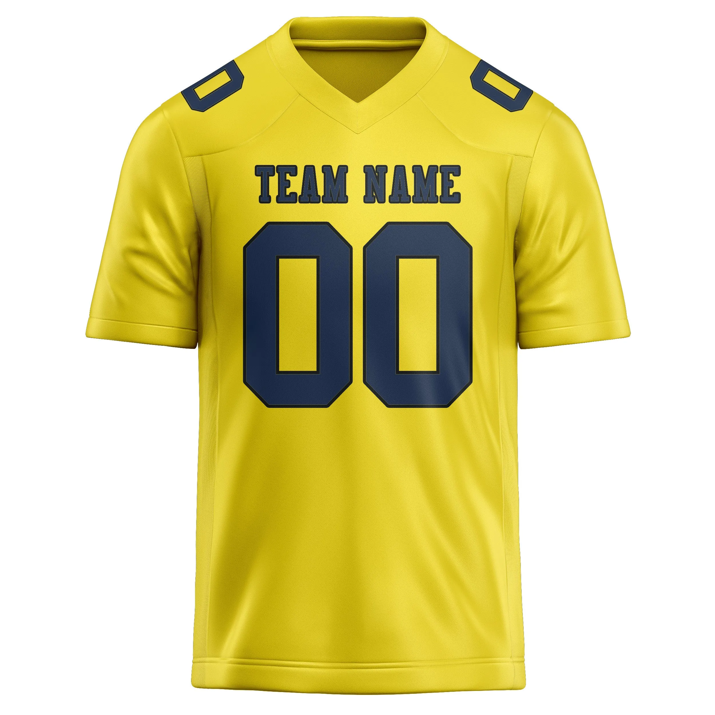 Custom Light Yellow Blue Football Jersey sold by Tailorly product image thumbnail 2