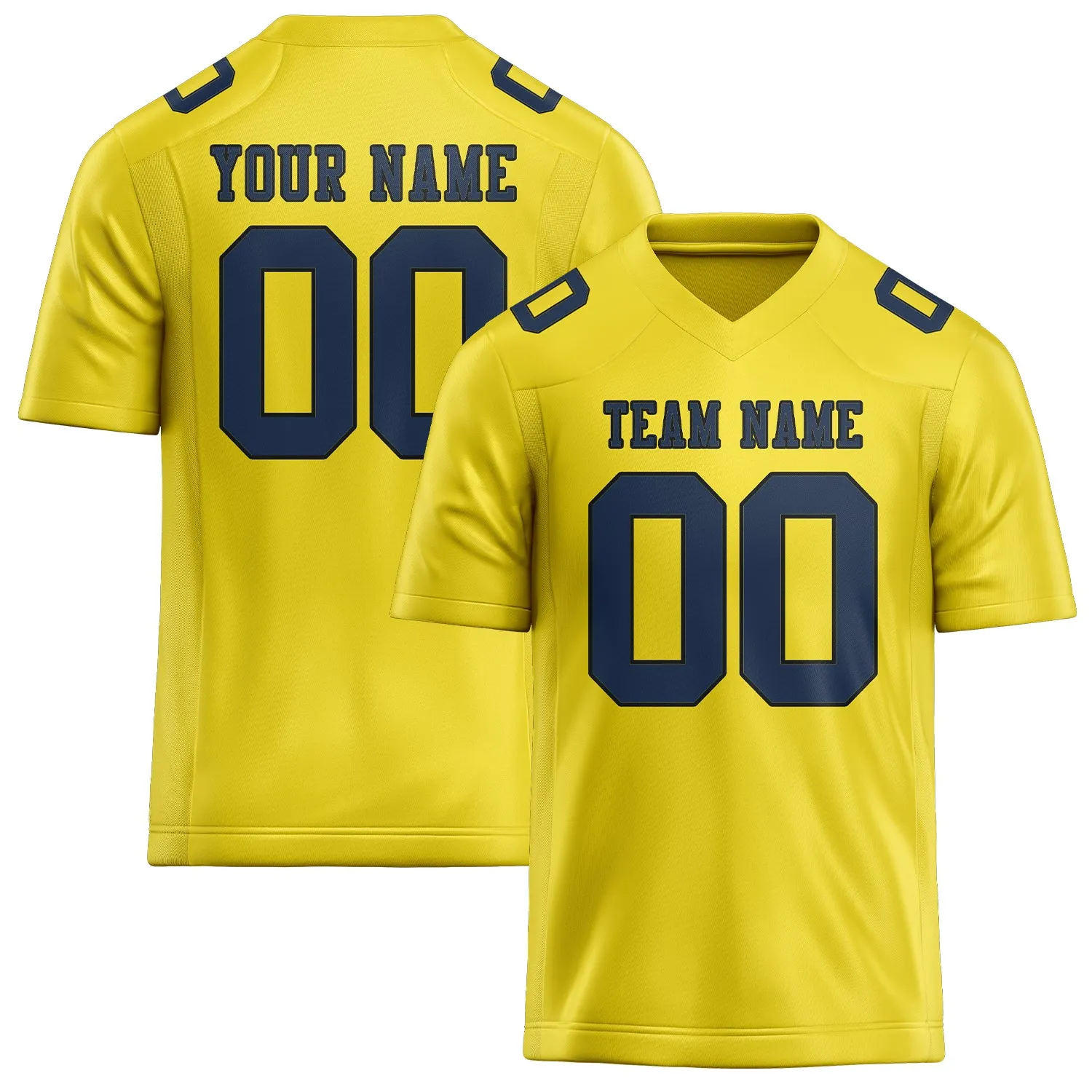 Custom Light Yellow Blue Football Jersey sold by Tailorly