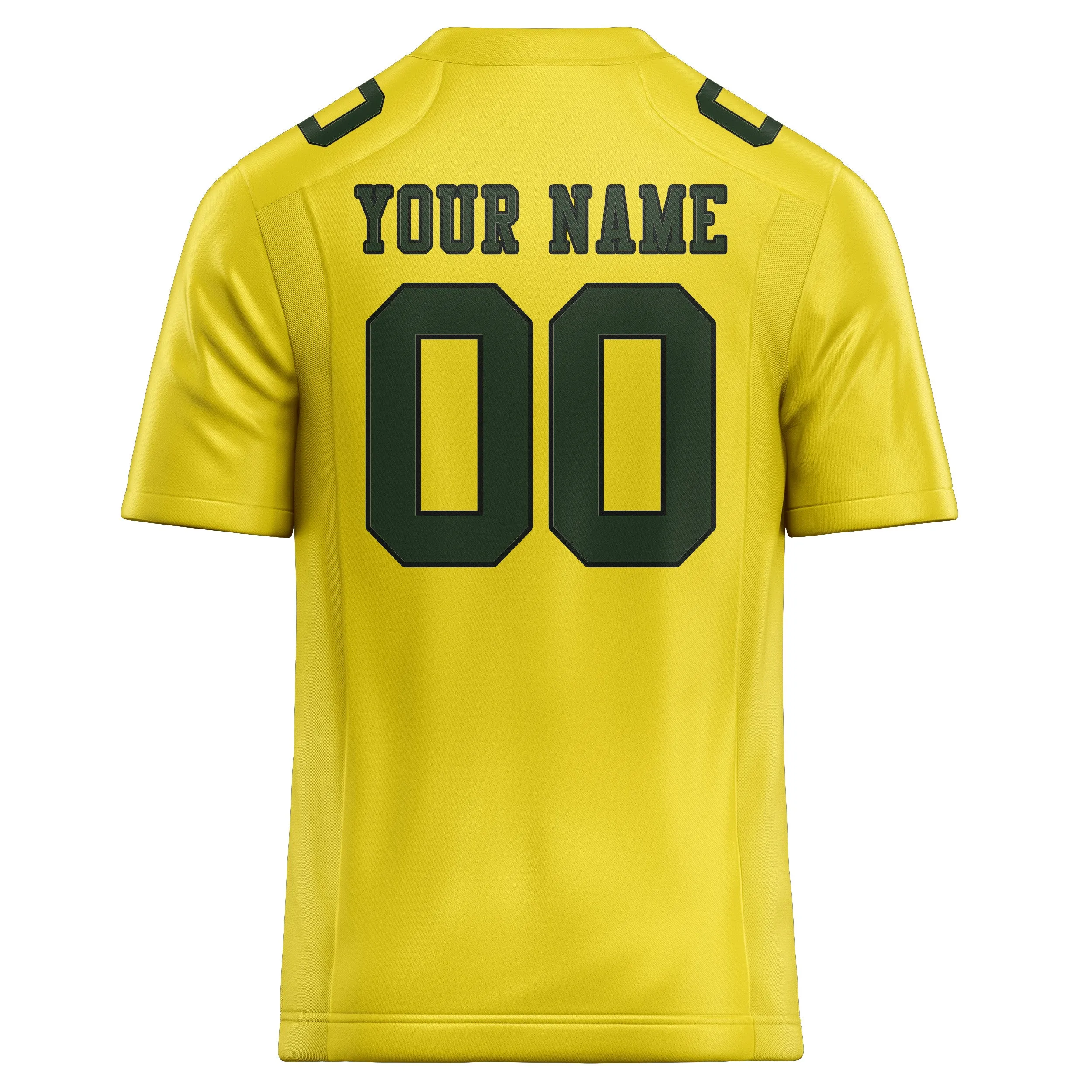 Custom Light Yellow Dark Green Football Jersey sold by Tailorly product image thumbnail 3