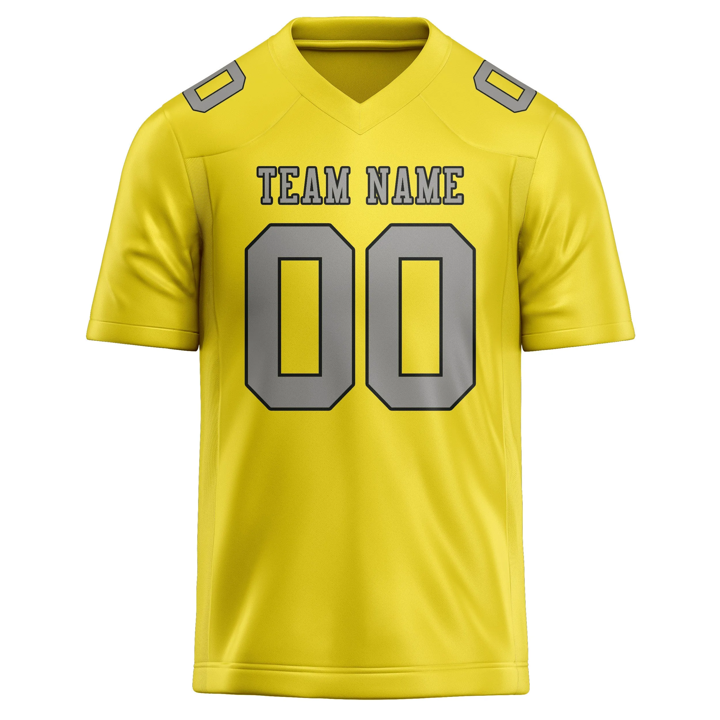 Custom Light Yellow Gray Football Jersey sold by Tailorly product image thumbnail 2