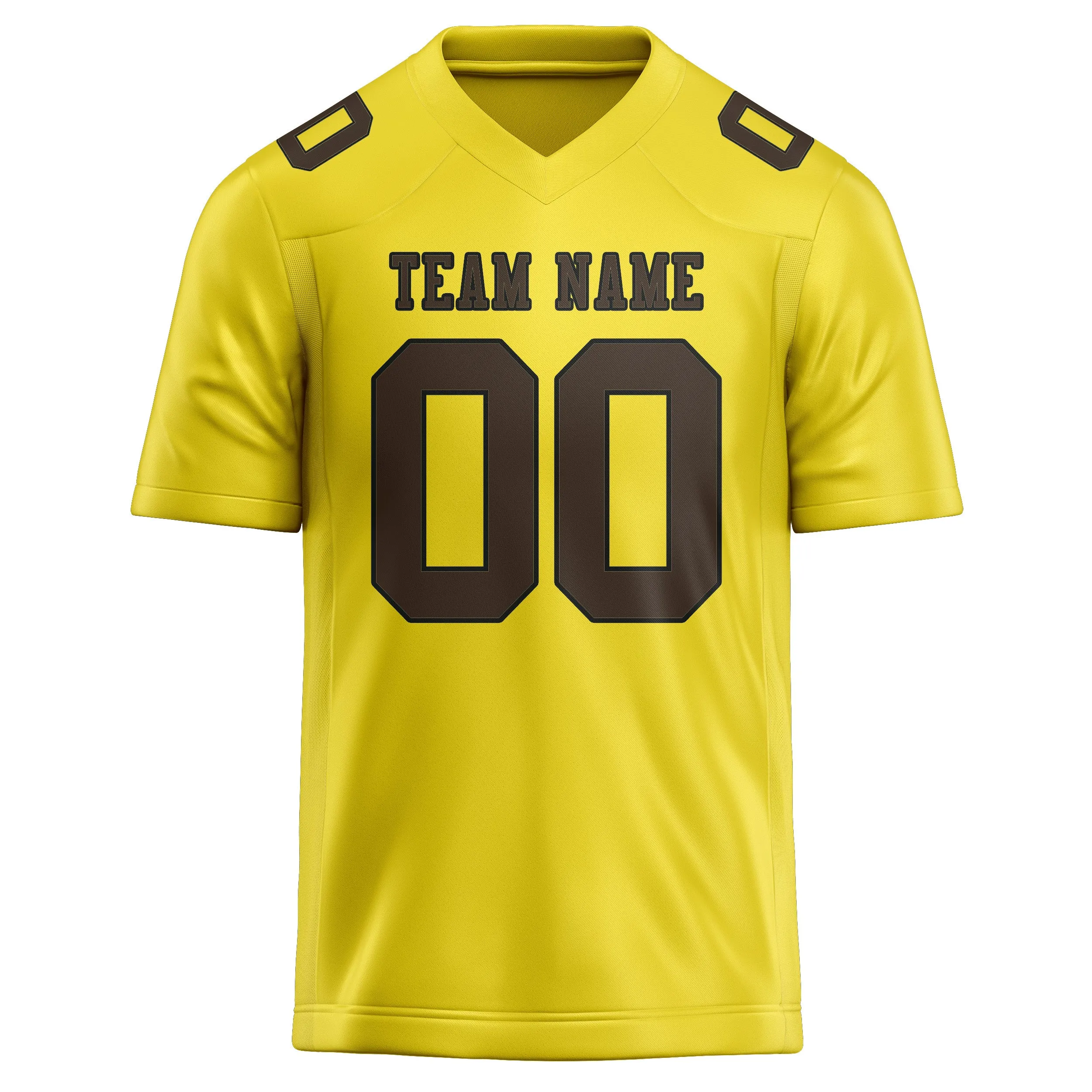 Custom Light Yellow Brown Football Jersey sold by Tailorly product image thumbnail 2