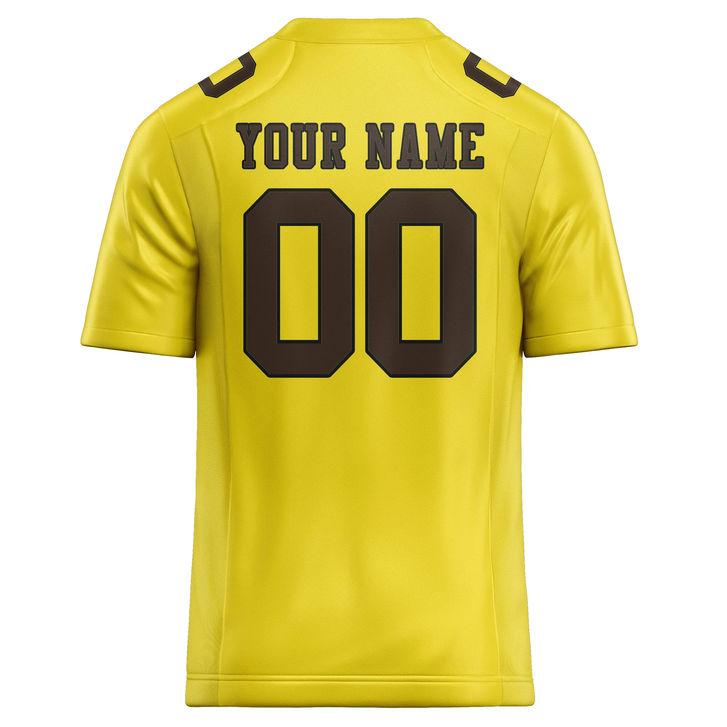 Custom Light Yellow Brown Football Jersey sold by Tailorly product image thumbnail 3