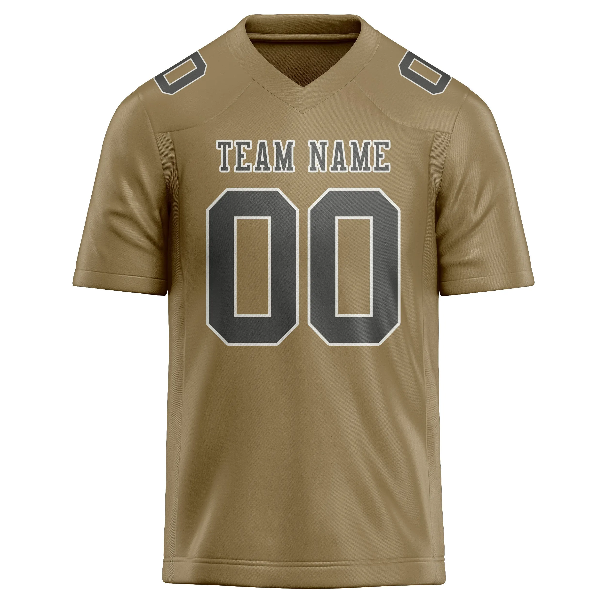Custom Light Khaki Dark Grey Football Jersey sold by Tailorly product image thumbnail 2