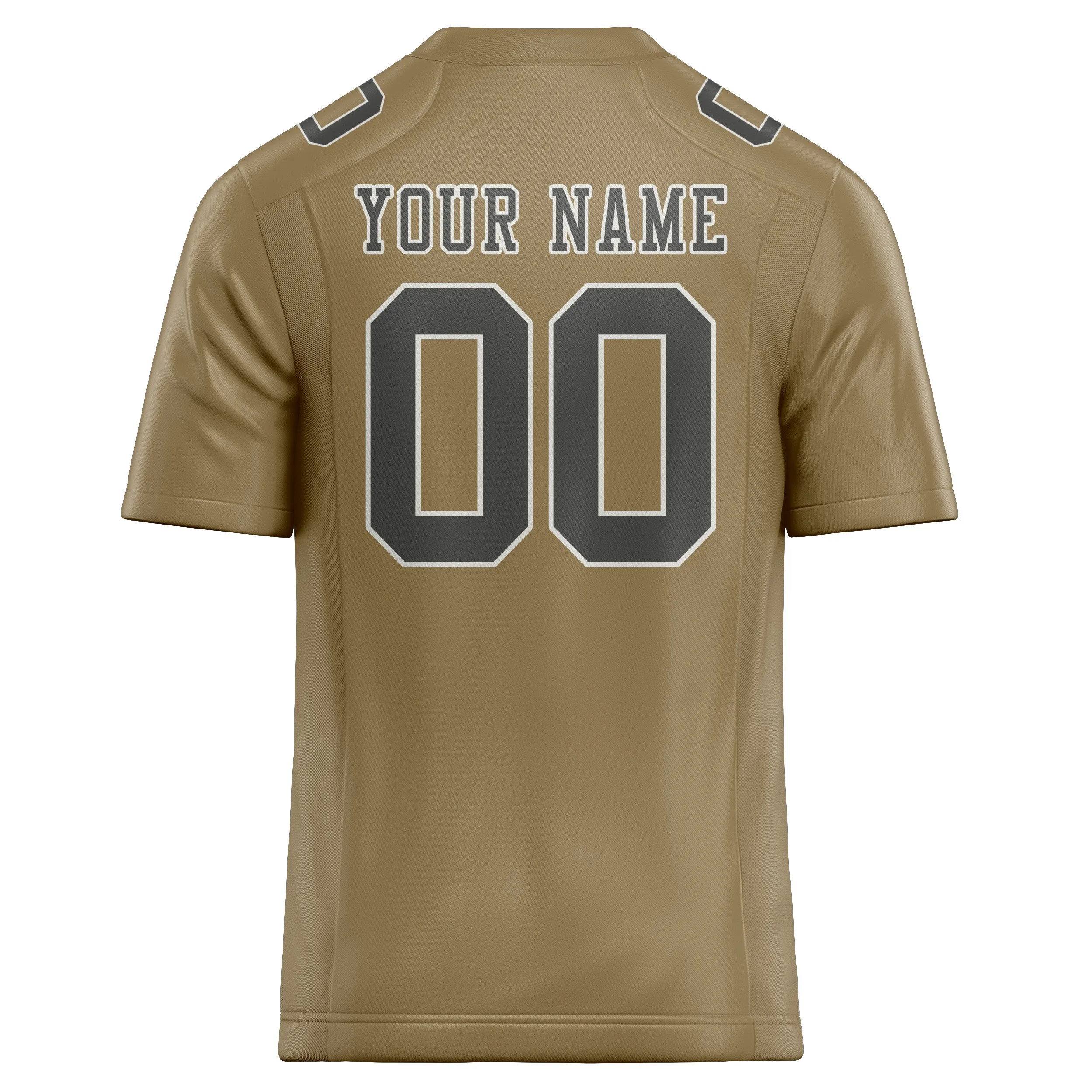 Custom Light Khaki Dark Grey Football Jersey sold by Tailorly product image thumbnail 3