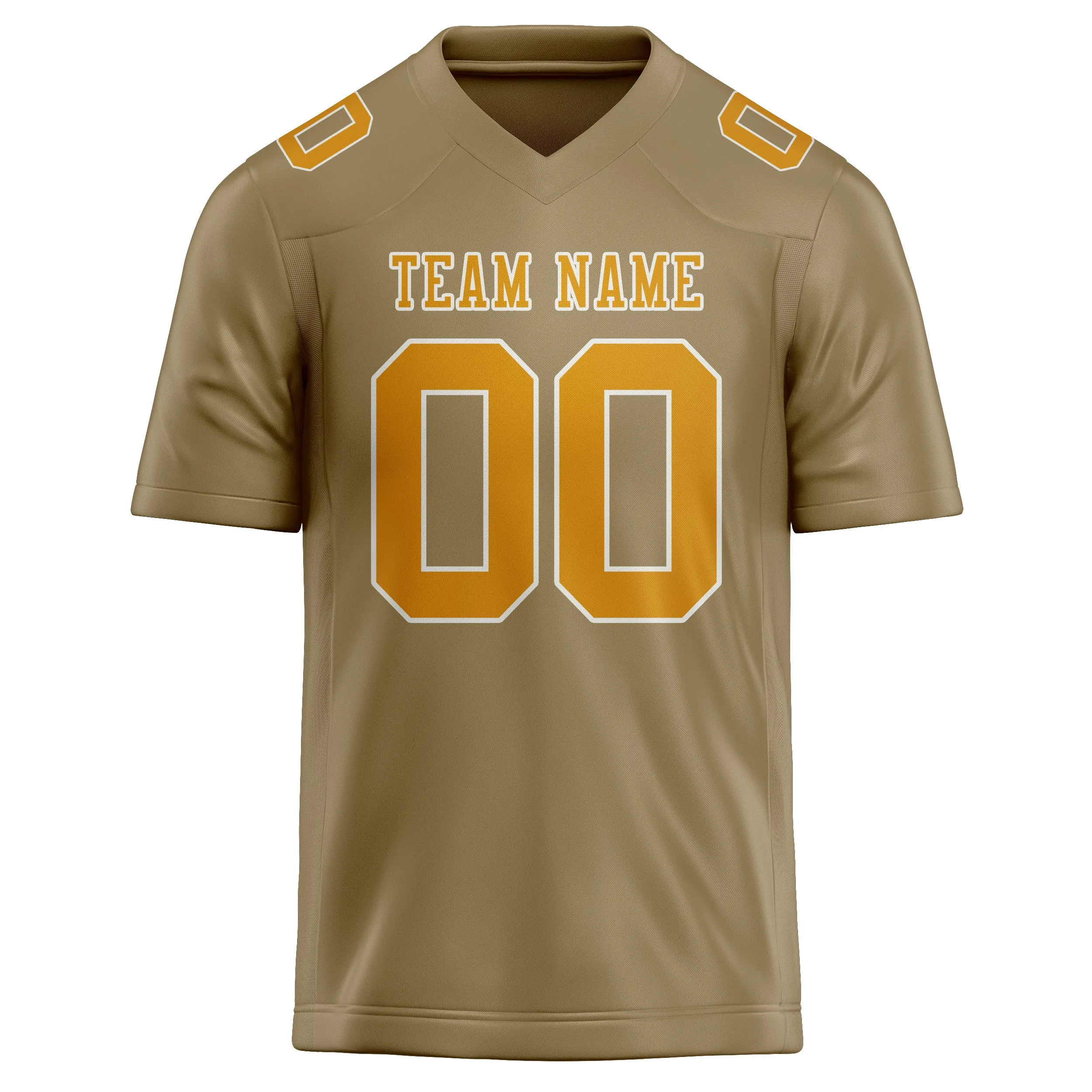 Custom Light Khaki Yellow Football Jersey sold by Tailorly product image thumbnail 2