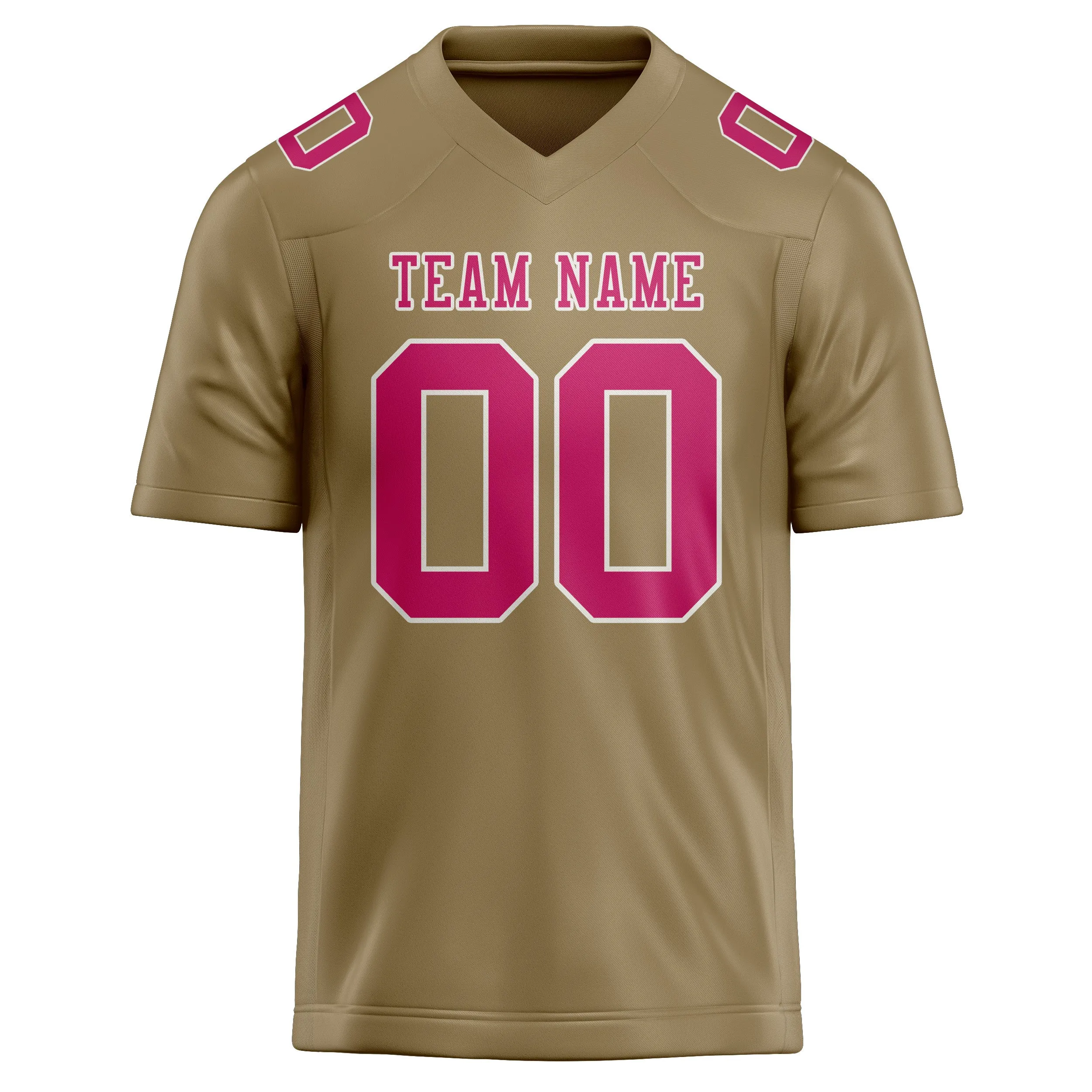 Custom Light Khaki Pink Football Jersey sold by Tailorly product image thumbnail 2