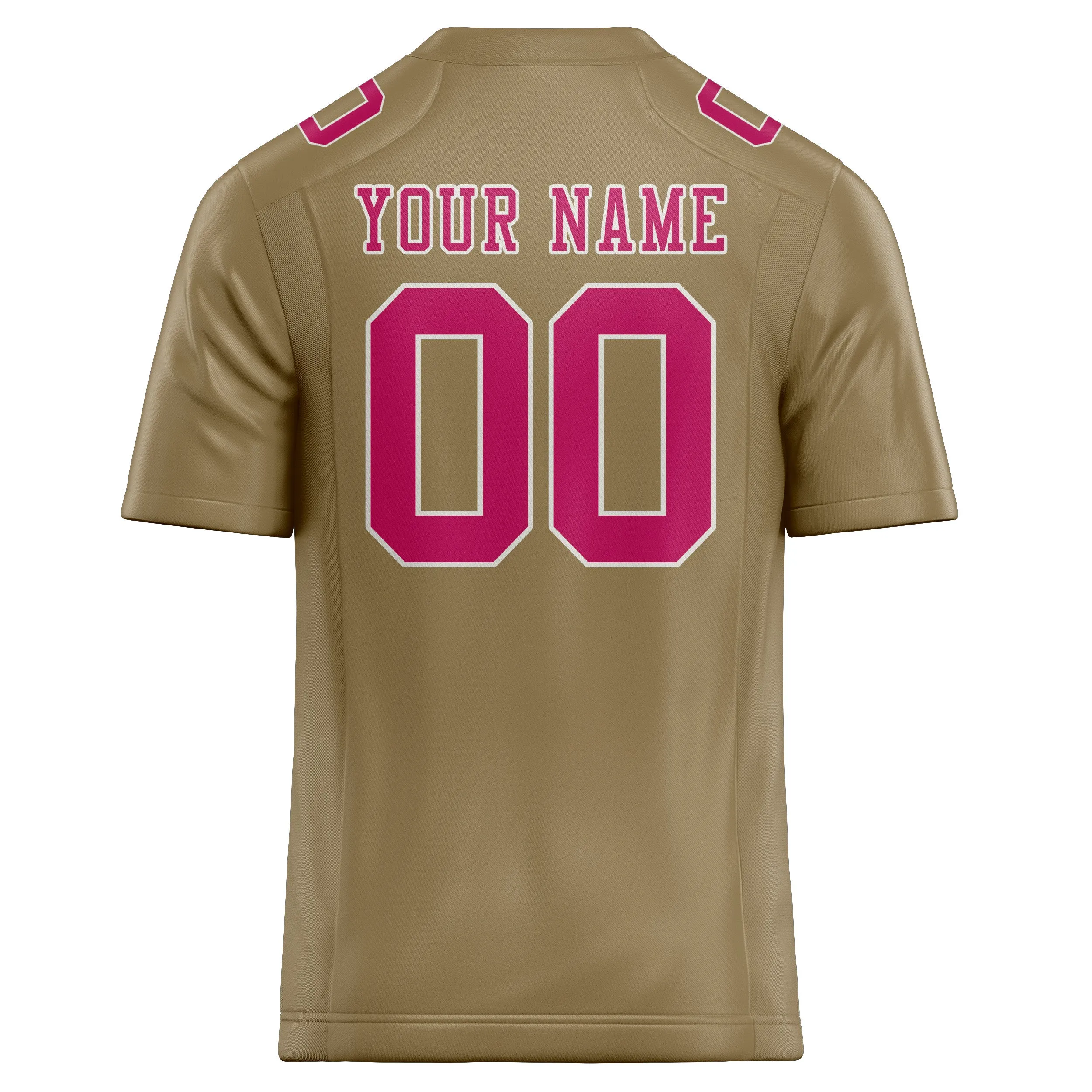 Custom Light Khaki Pink Football Jersey sold by Tailorly product image thumbnail 3