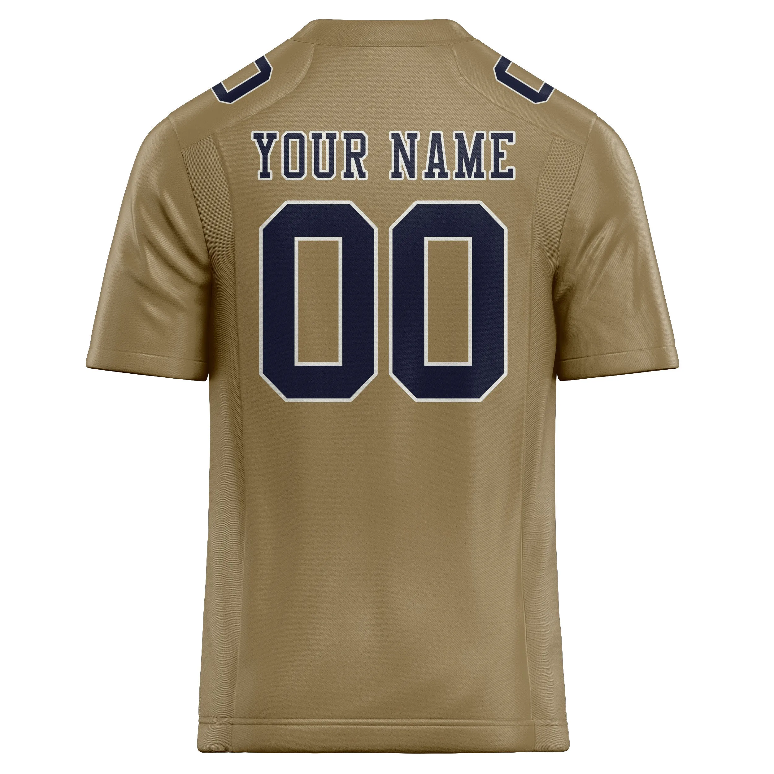 Custom Light Khaki Navy Football Jersey sold by Tailorly product image thumbnail 3