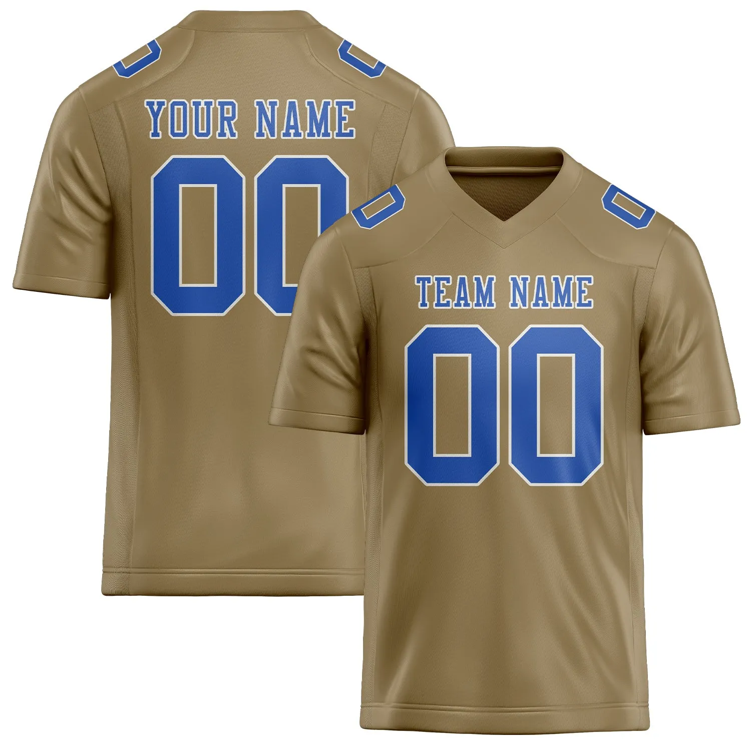 Custom Light Khaki Sky Blue Football Jersey sold by Tailorly
