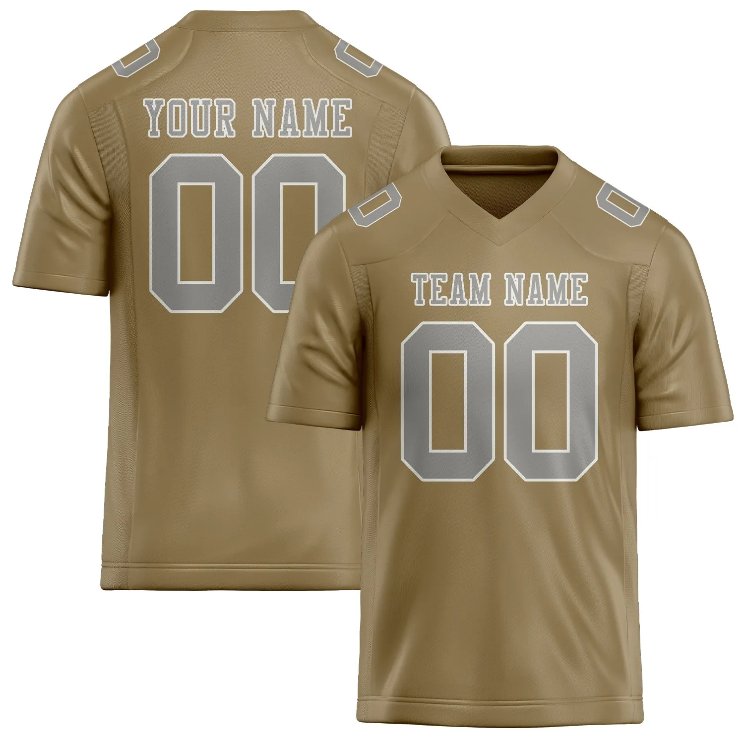Custom Light Khaki Gray Football Jersey sold by Tailorly