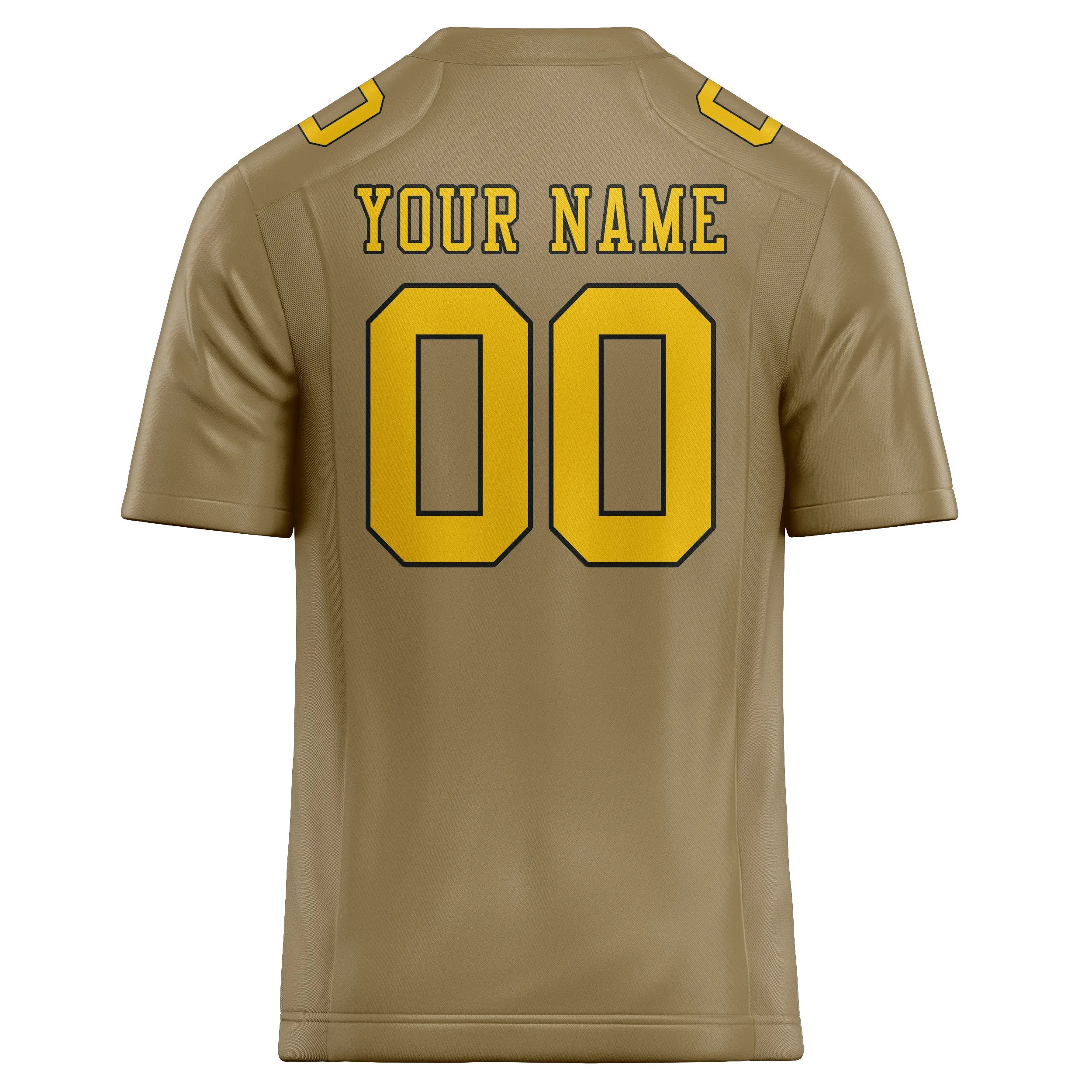 Custom Light Khaki Gold Football Jersey sold by Tailorly product image thumbnail 3