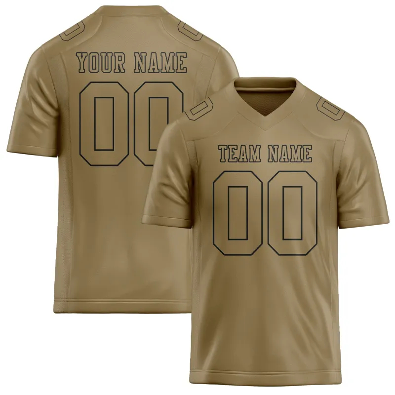 Custom Light Khaki Light Khaki Football Jersey made by Tailorly