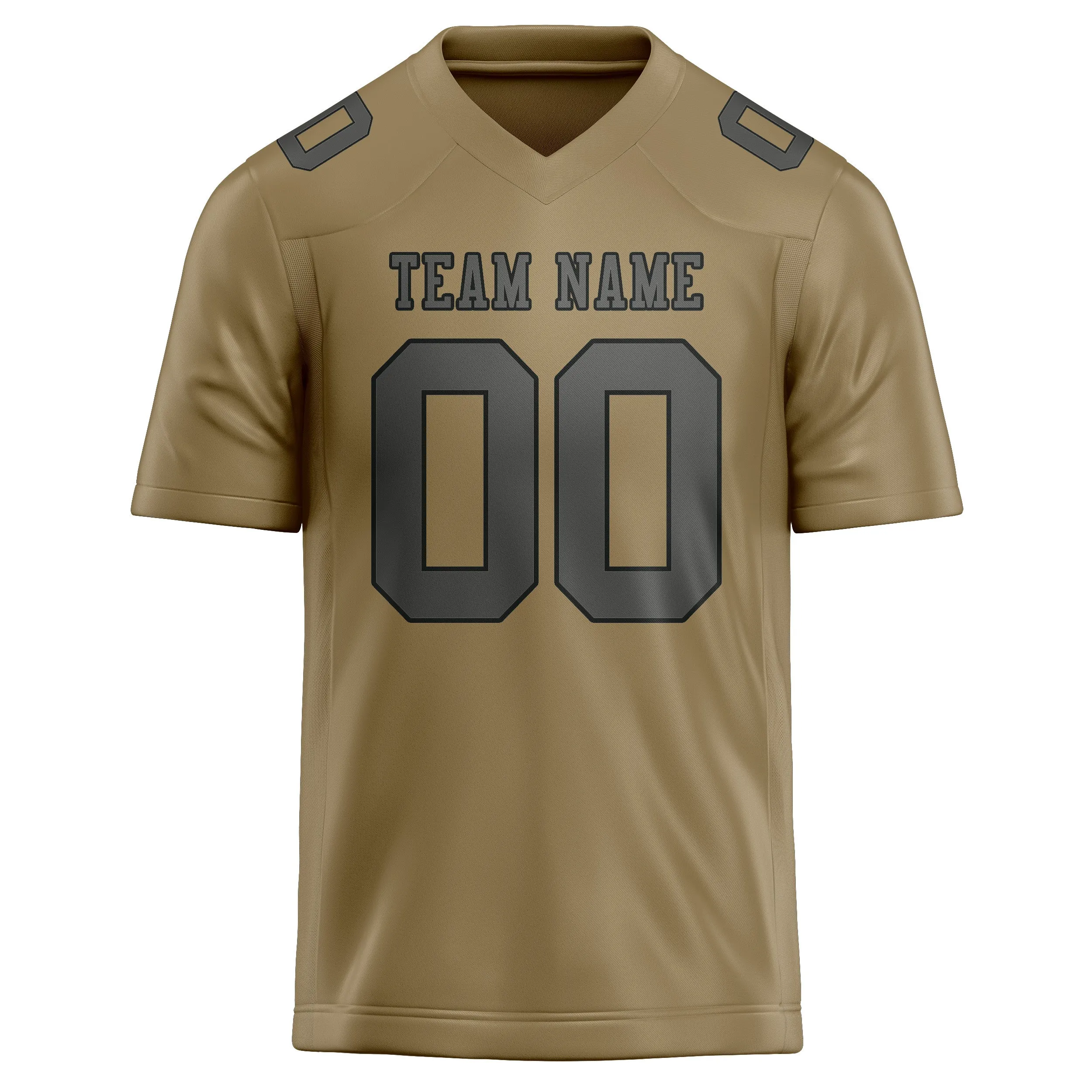 Custom Light Khaki Dark Grey Football Jersey sold by Tailorly product image thumbnail 2