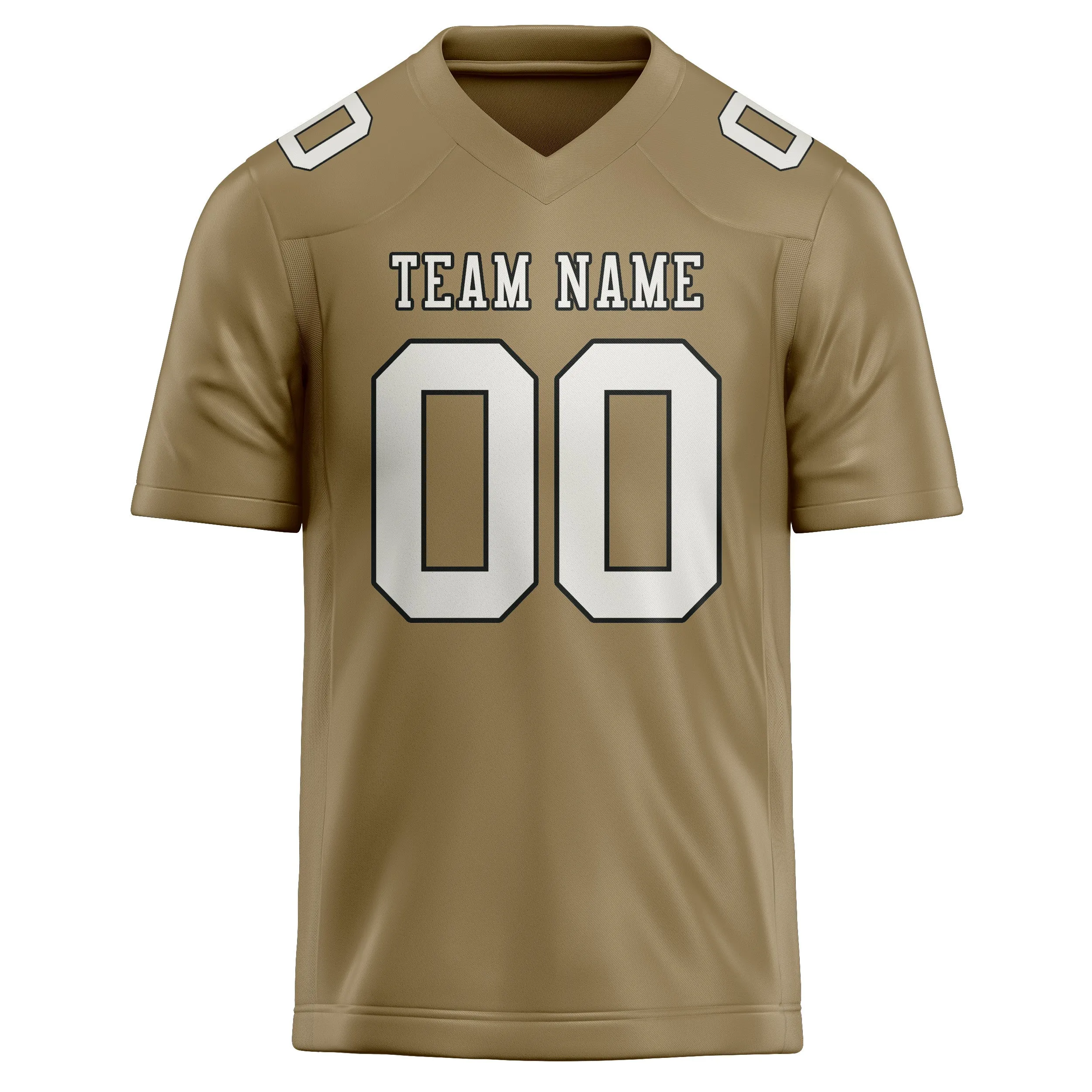 Custom Light Khaki White Football Jersey sold by Tailorly product image thumbnail 2