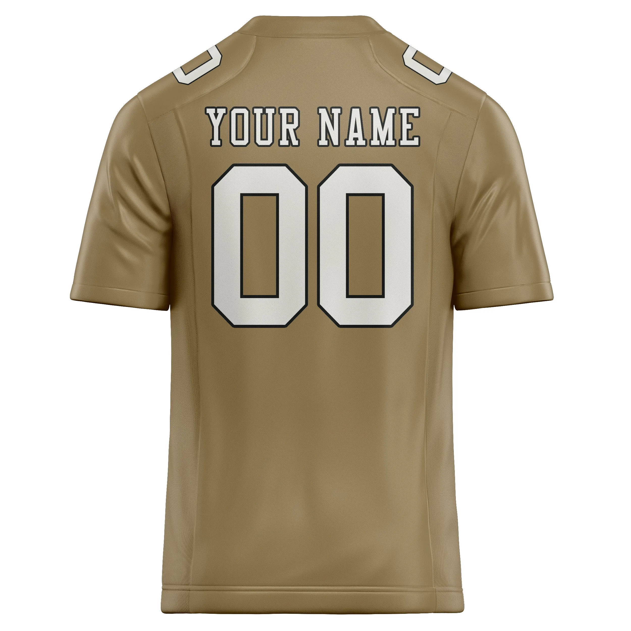 Custom Light Khaki White Football Jersey sold by Tailorly product image thumbnail 3