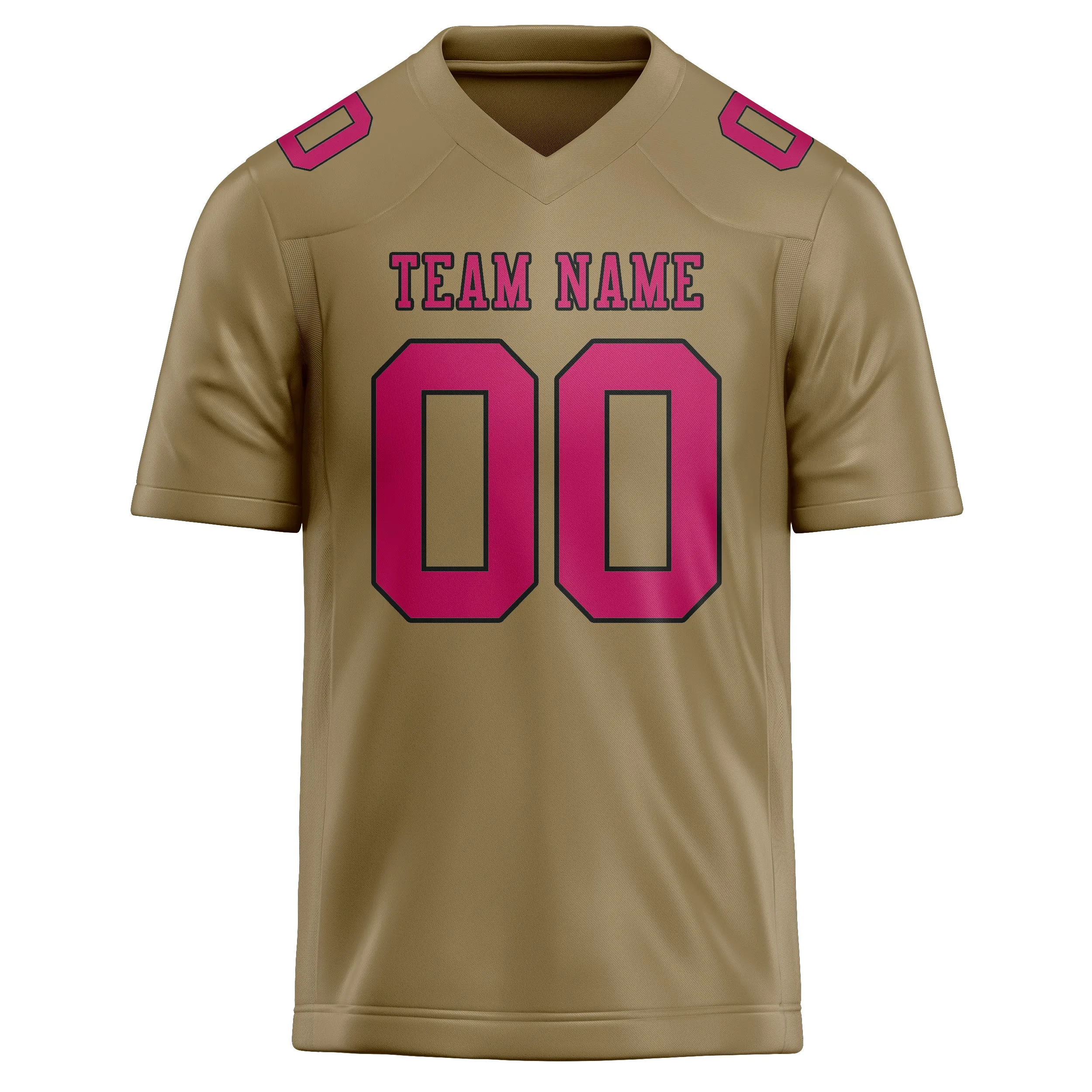 Custom Light Khaki Pink Football Jersey sold by Tailorly product image thumbnail 2