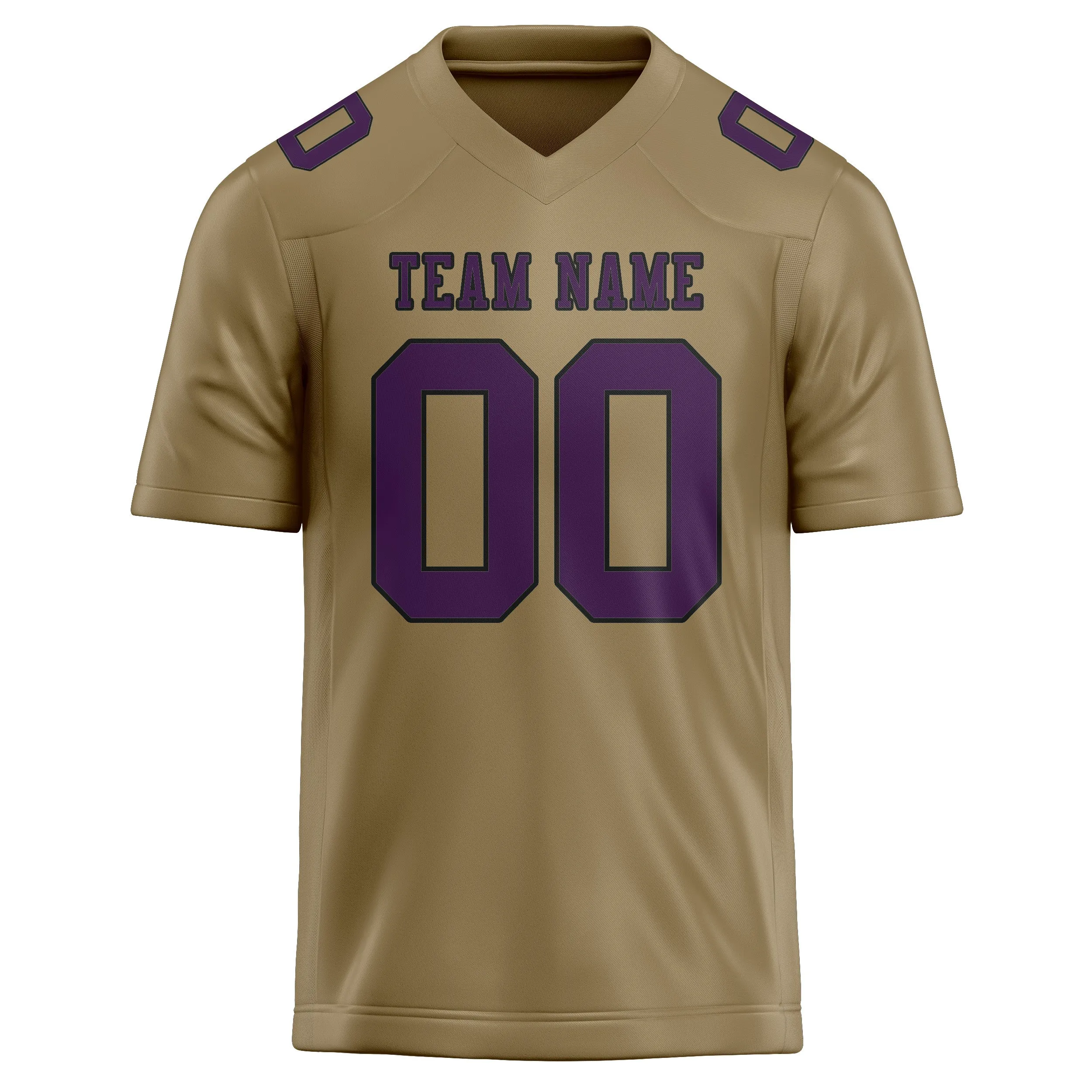 Custom Light Khaki Purple Football Jersey sold by Tailorly product image thumbnail 2