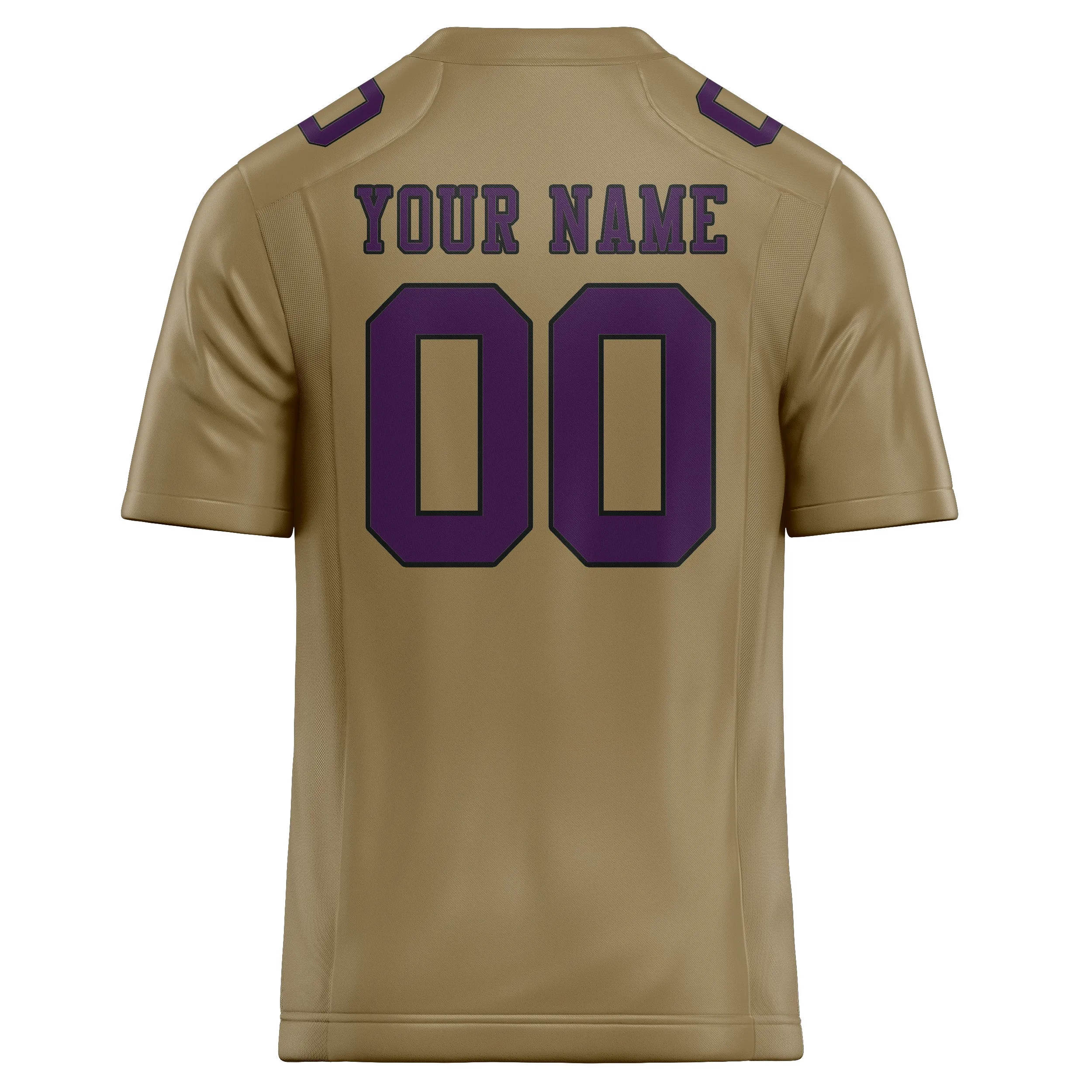 Custom Light Khaki Purple Football Jersey sold by Tailorly product image thumbnail 3