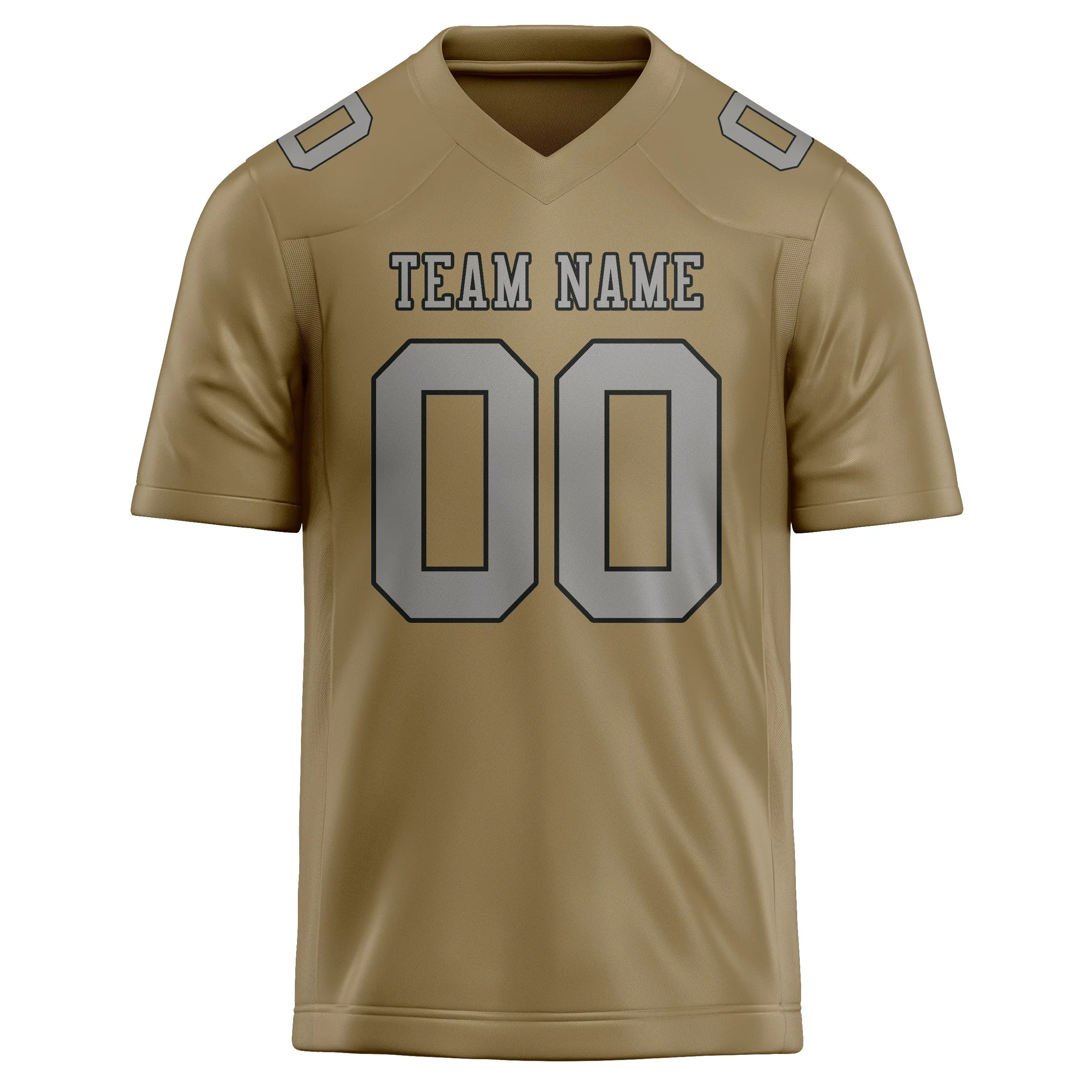 Custom Light Khaki Gray Football Jersey sold by Tailorly product image thumbnail 2