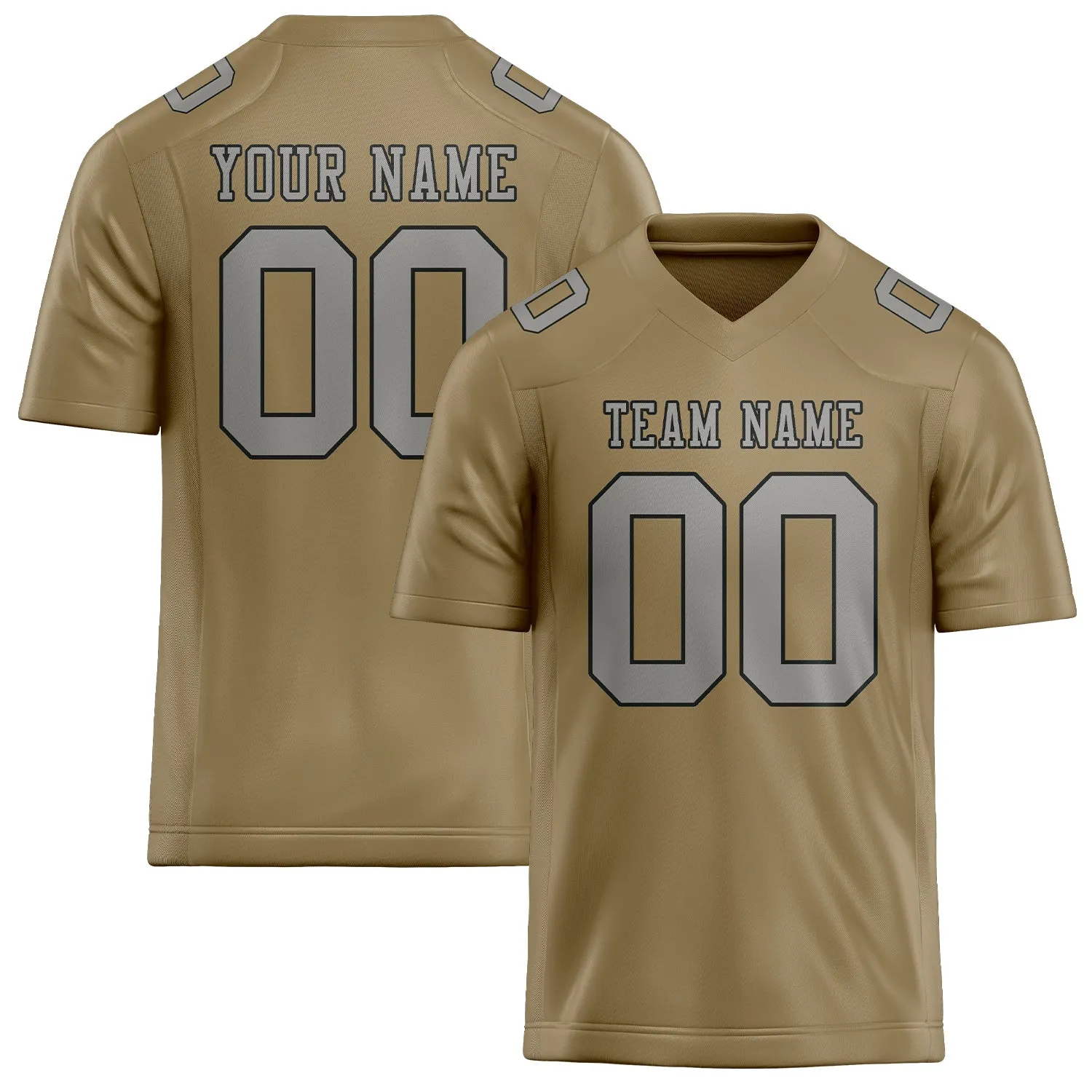 Custom Light Khaki Gray Football Jersey sold by Tailorly
