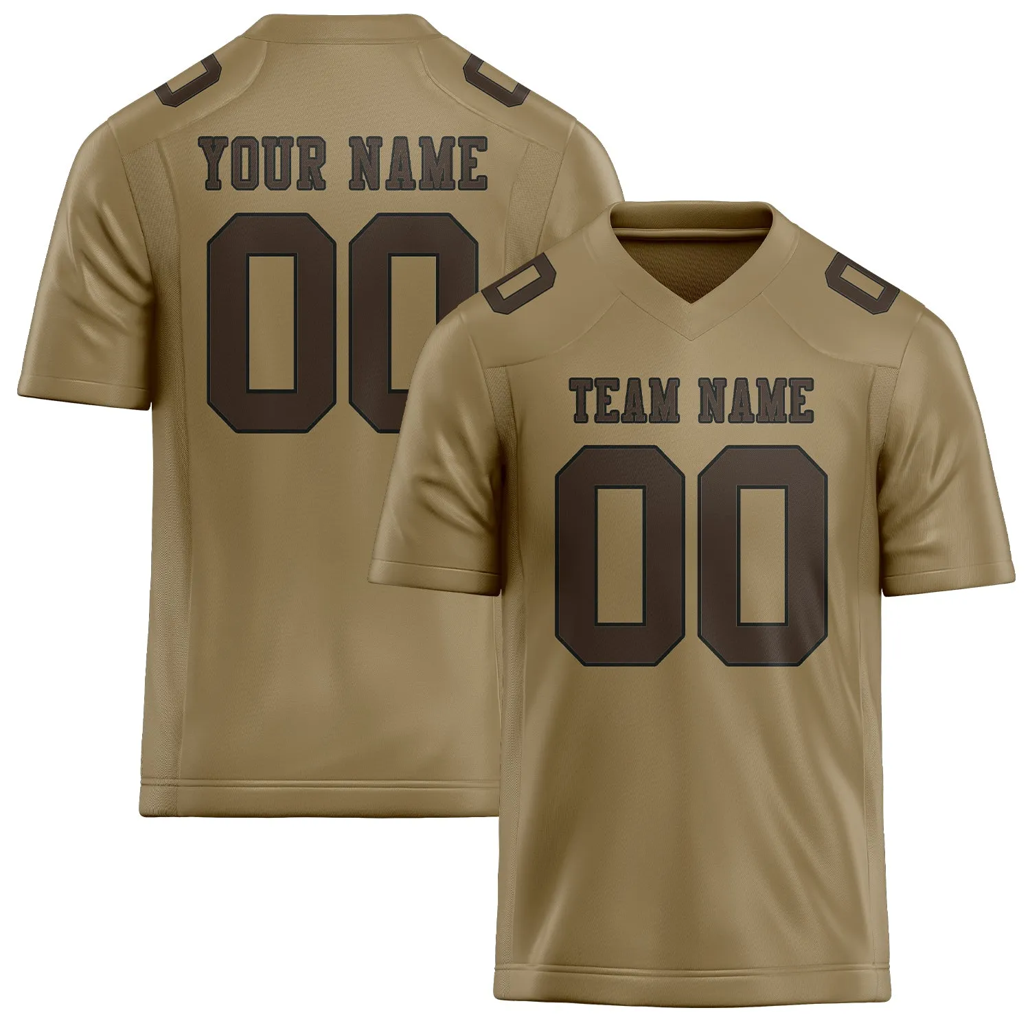Custom Light Khaki Brown Football Jersey sold by Tailorly