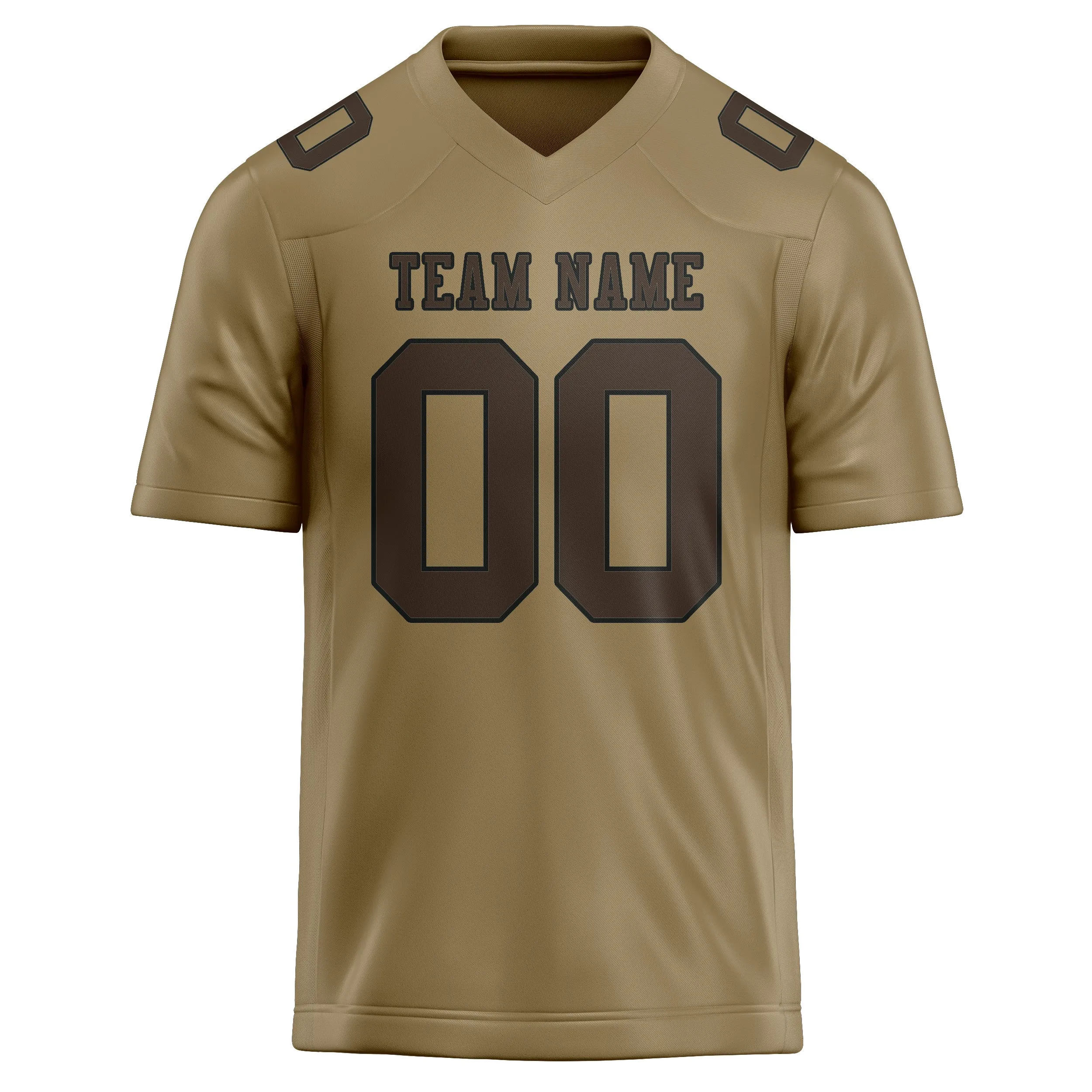 Custom Light Khaki Brown Football Jersey sold by Tailorly product image thumbnail 2