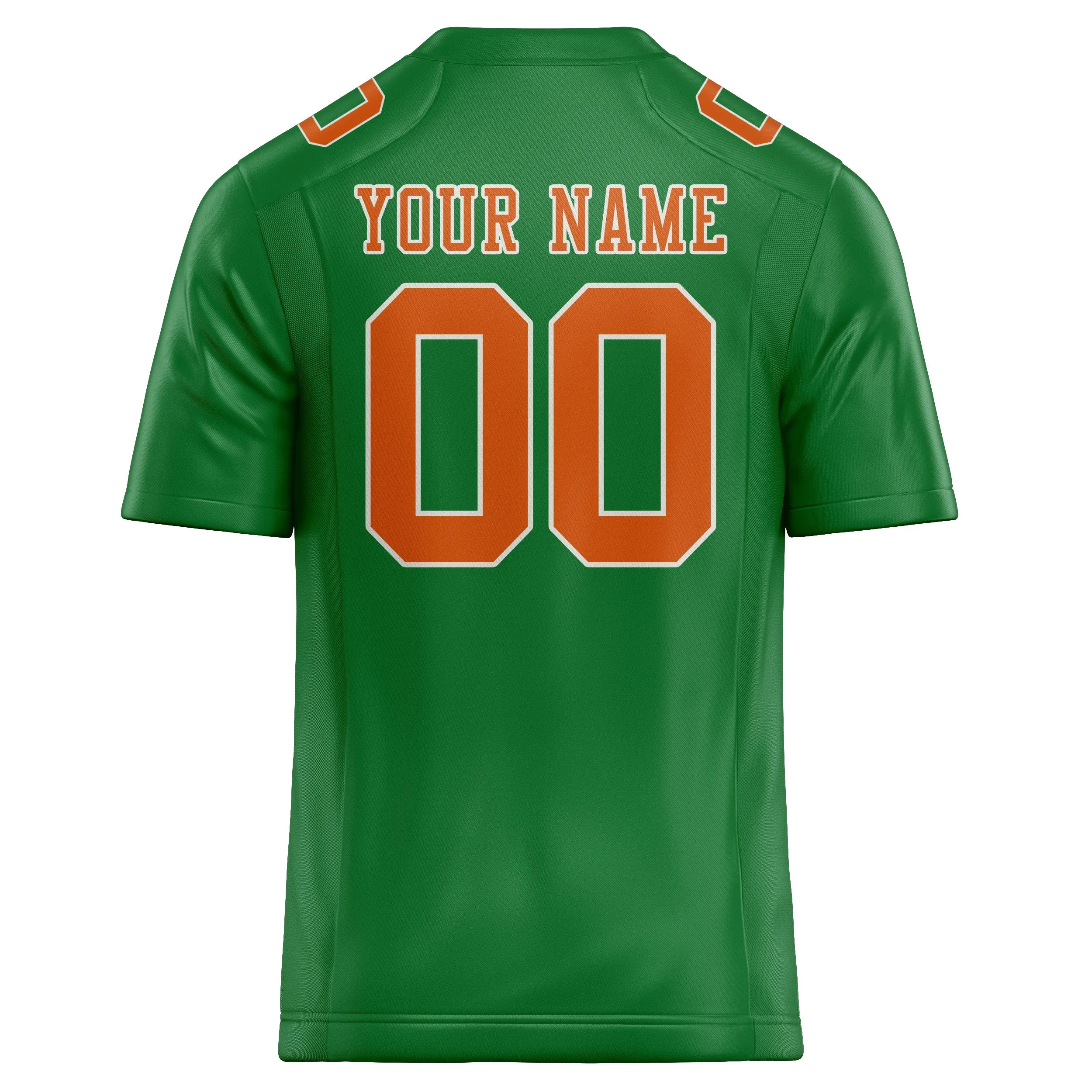 Custom Emerald Green Orange Football Jersey sold by Tailorly product image thumbnail 3