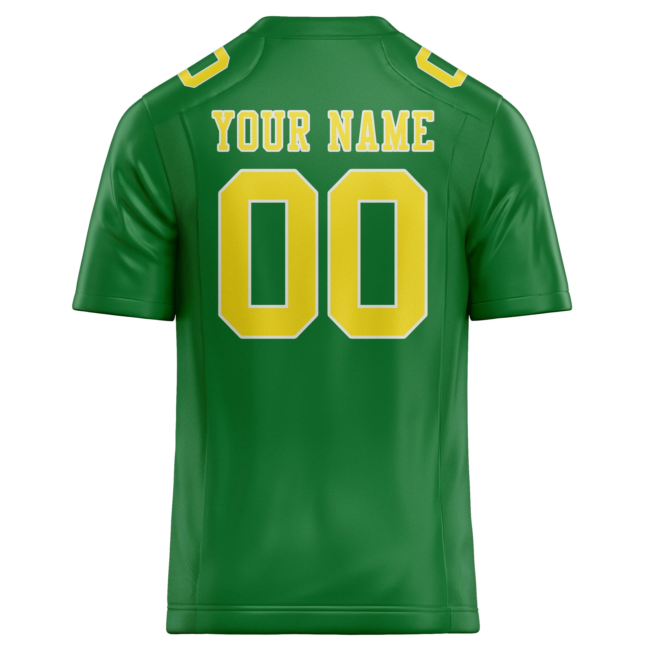 Custom Emerald Green Light Yellow Football Jersey sold by Tailorly product image thumbnail 3