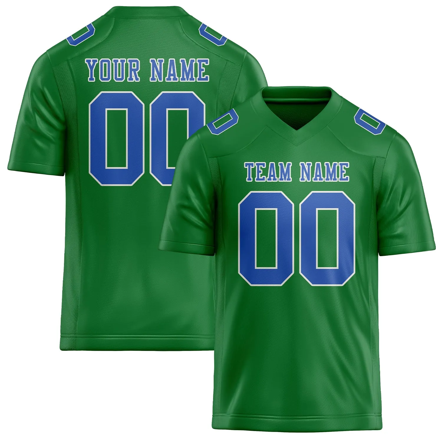 Custom Emerald Green Sky Blue Football Jersey sold by Tailorly