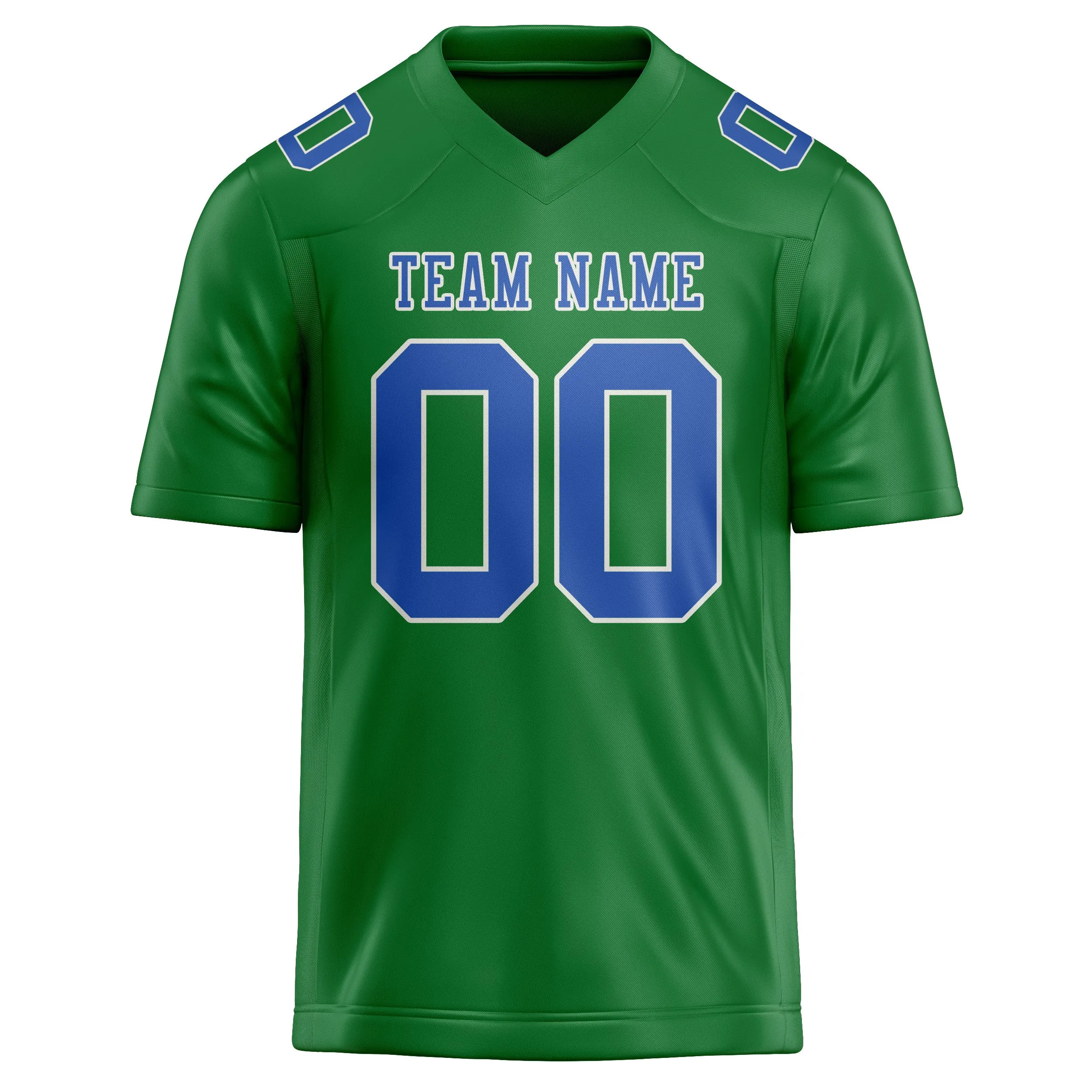 Custom Emerald Green Sky Blue Football Jersey sold by Tailorly product image thumbnail 2