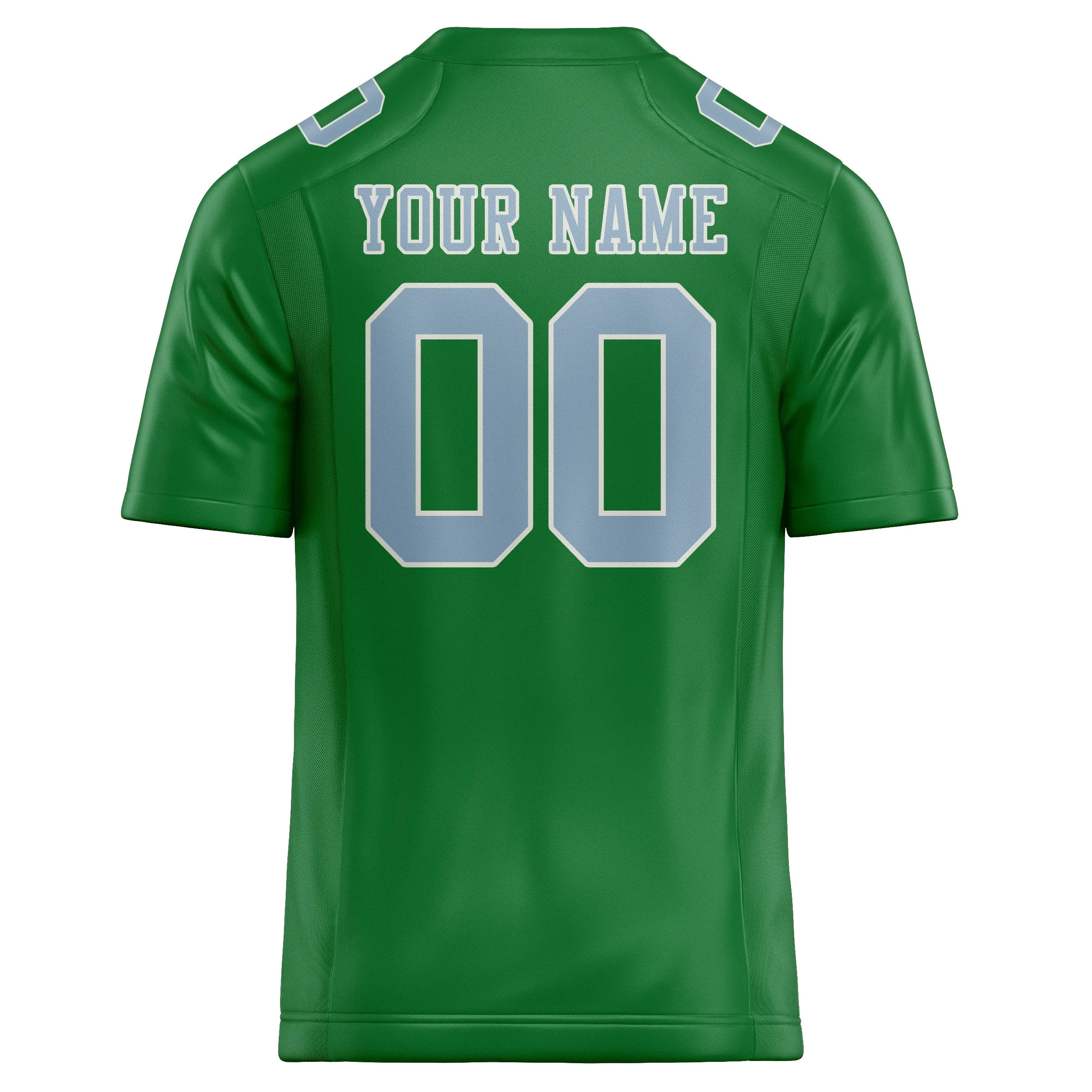 Custom Emerald Green Light Blue Football Jersey sold by Tailorly product image thumbnail 3