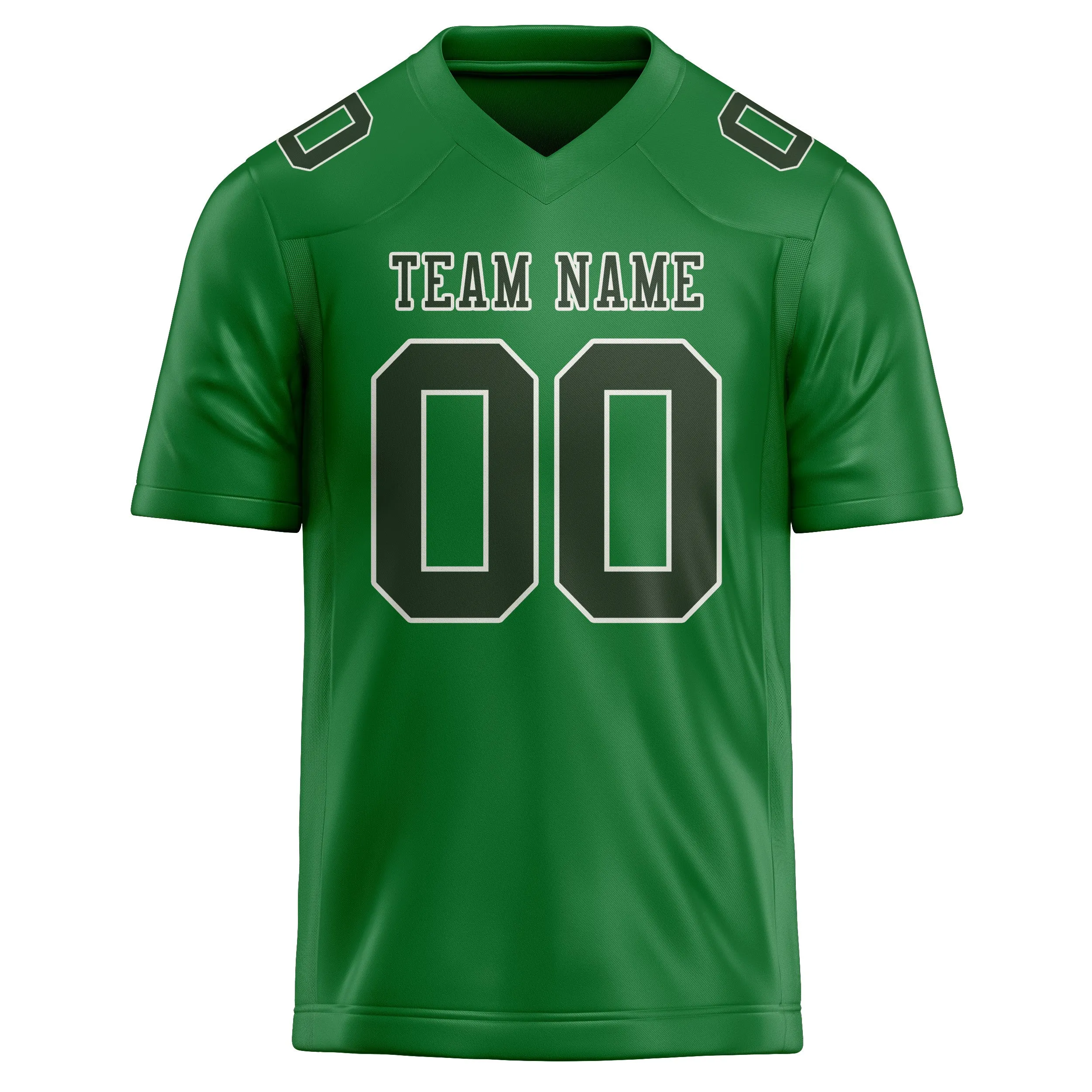 Custom Emerald Green Dark Green Football Jersey sold by Tailorly product image thumbnail 2