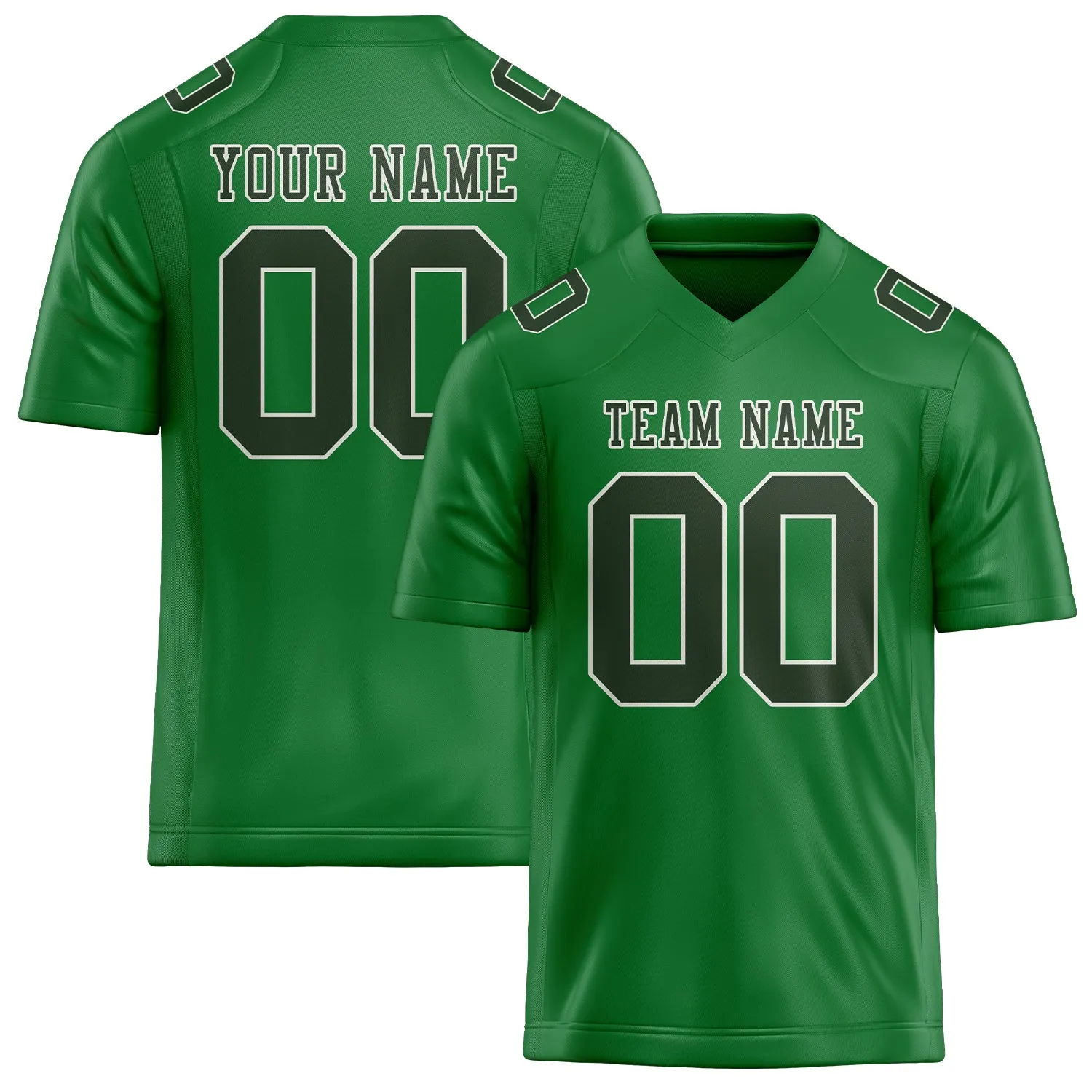 Custom Emerald Green Dark Green Football Jersey sold by Tailorly