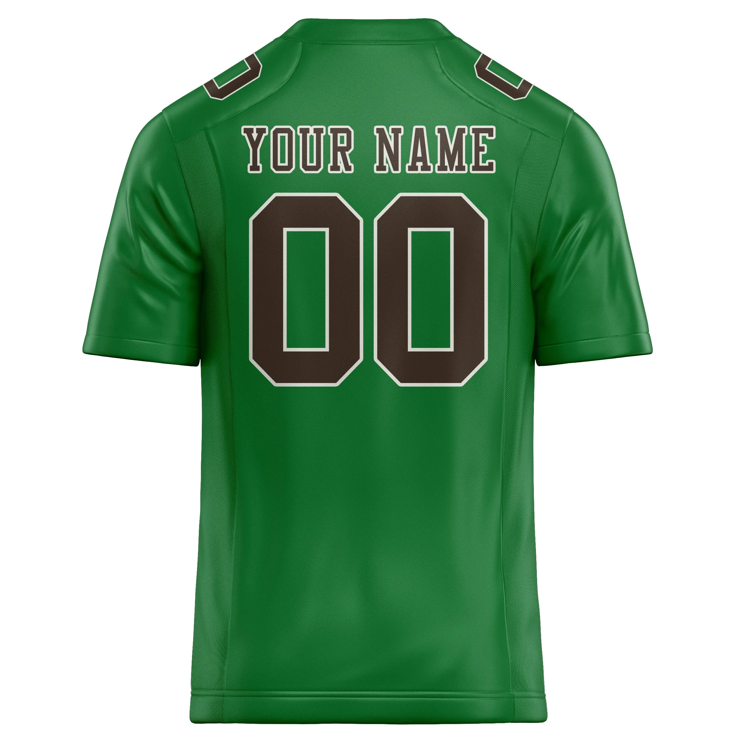 Custom Emerald Green Brown Football Jersey sold by Tailorly product image thumbnail 3