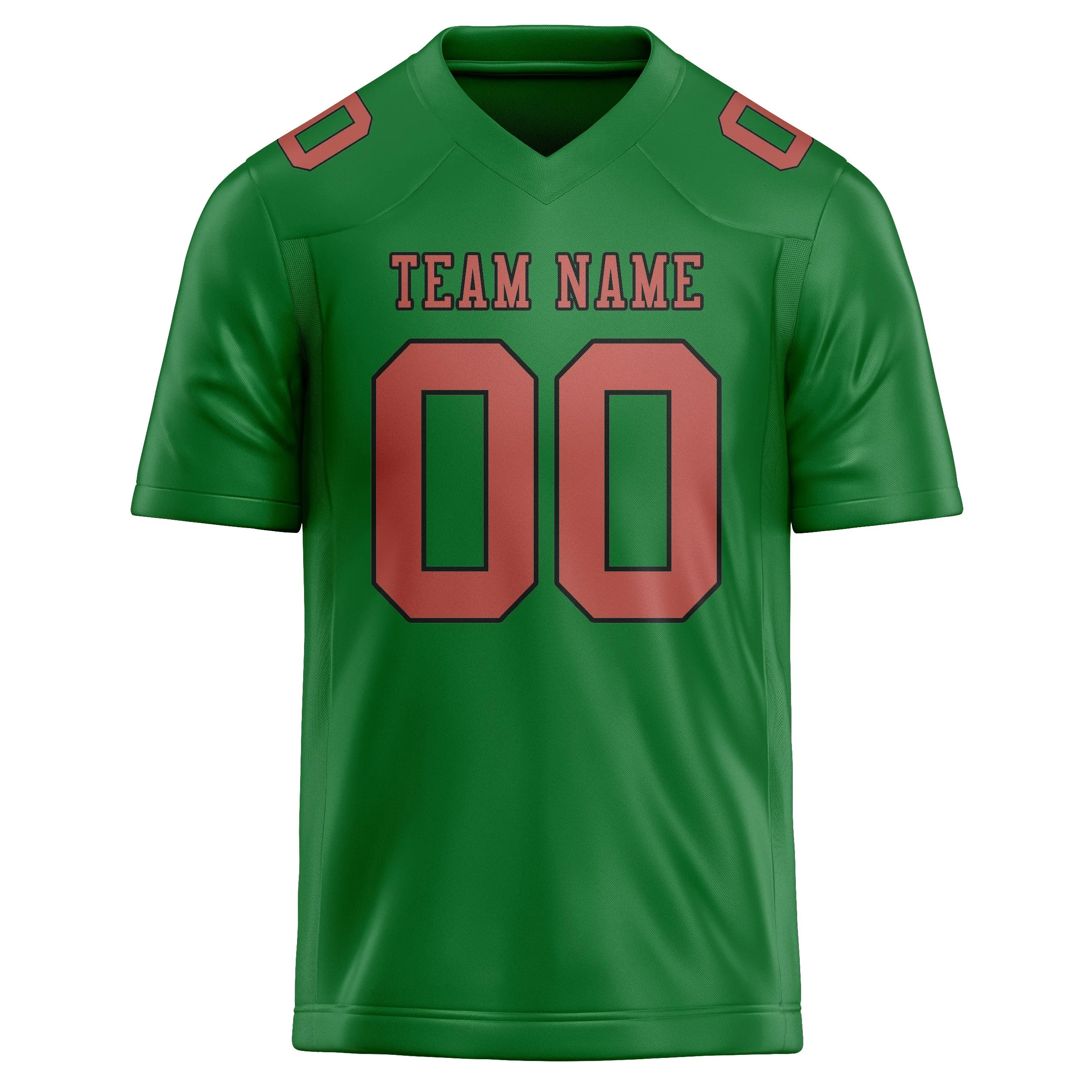 Custom Emerald Green Copper Rose Football Jersey sold by Tailorly product image thumbnail 2